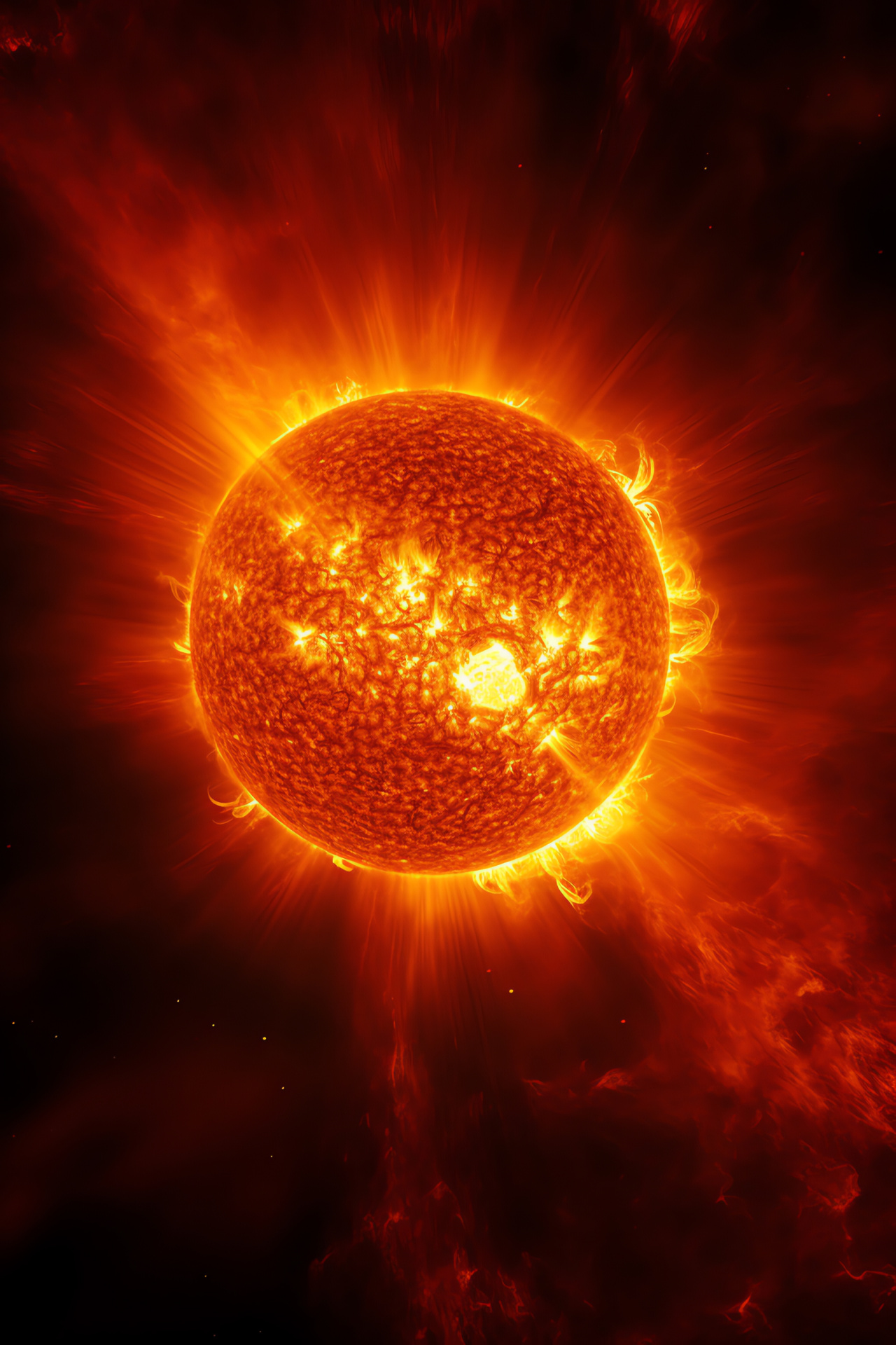 Solar radiance, Star surface activity, Stellar flares, Sunspot spectacle, Incandescent fusion, HD Phone Wallpaper
