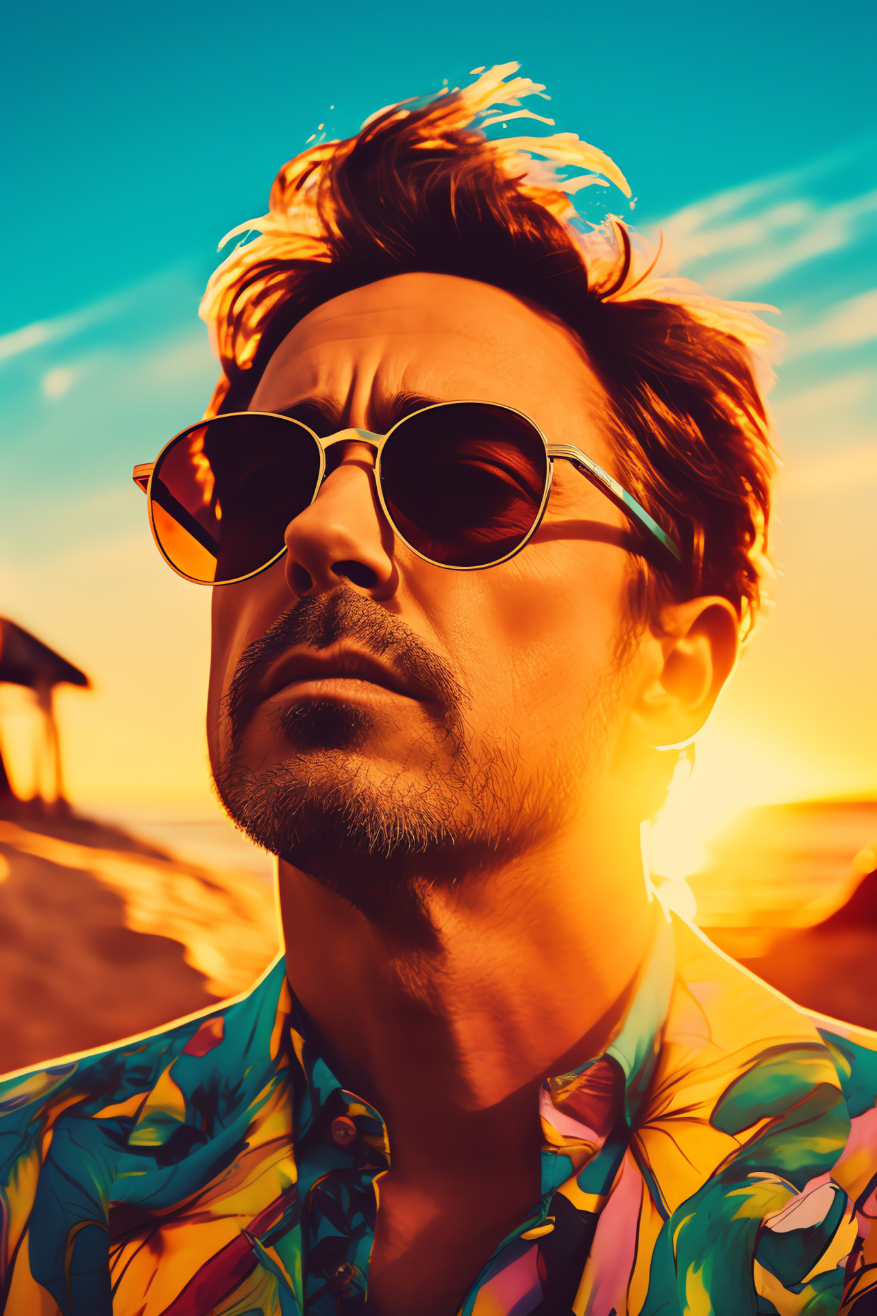 Robert Downey Jr, serene seascape, calm environment, tranquil moment, natural beauty, HD Phone Wallpaper
