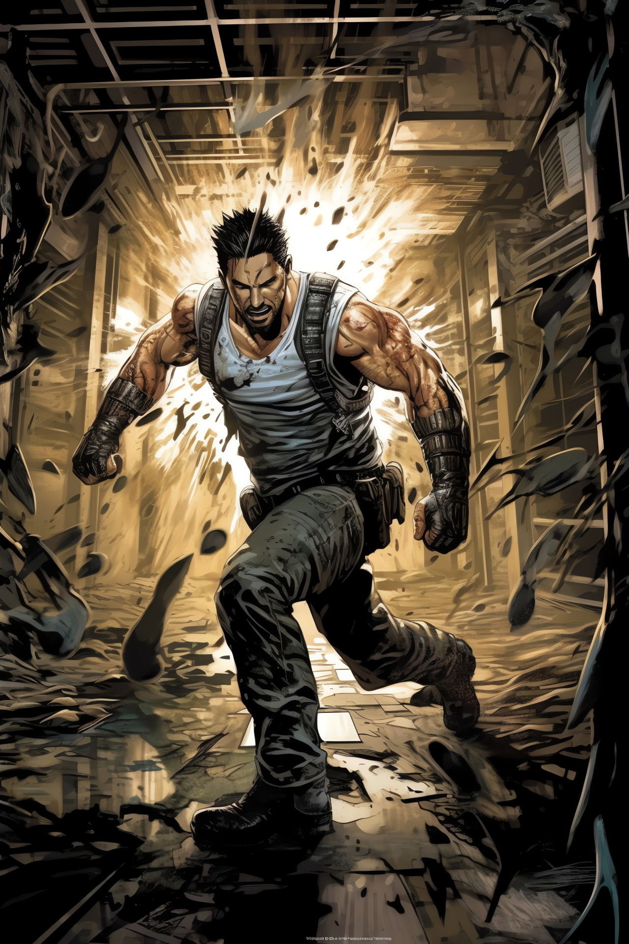Umbrella operatives, Chris Redfield, intense survival combat, iconic Resident Evil weaponry, T-virus outbreak, HD Phone Wallpaper
