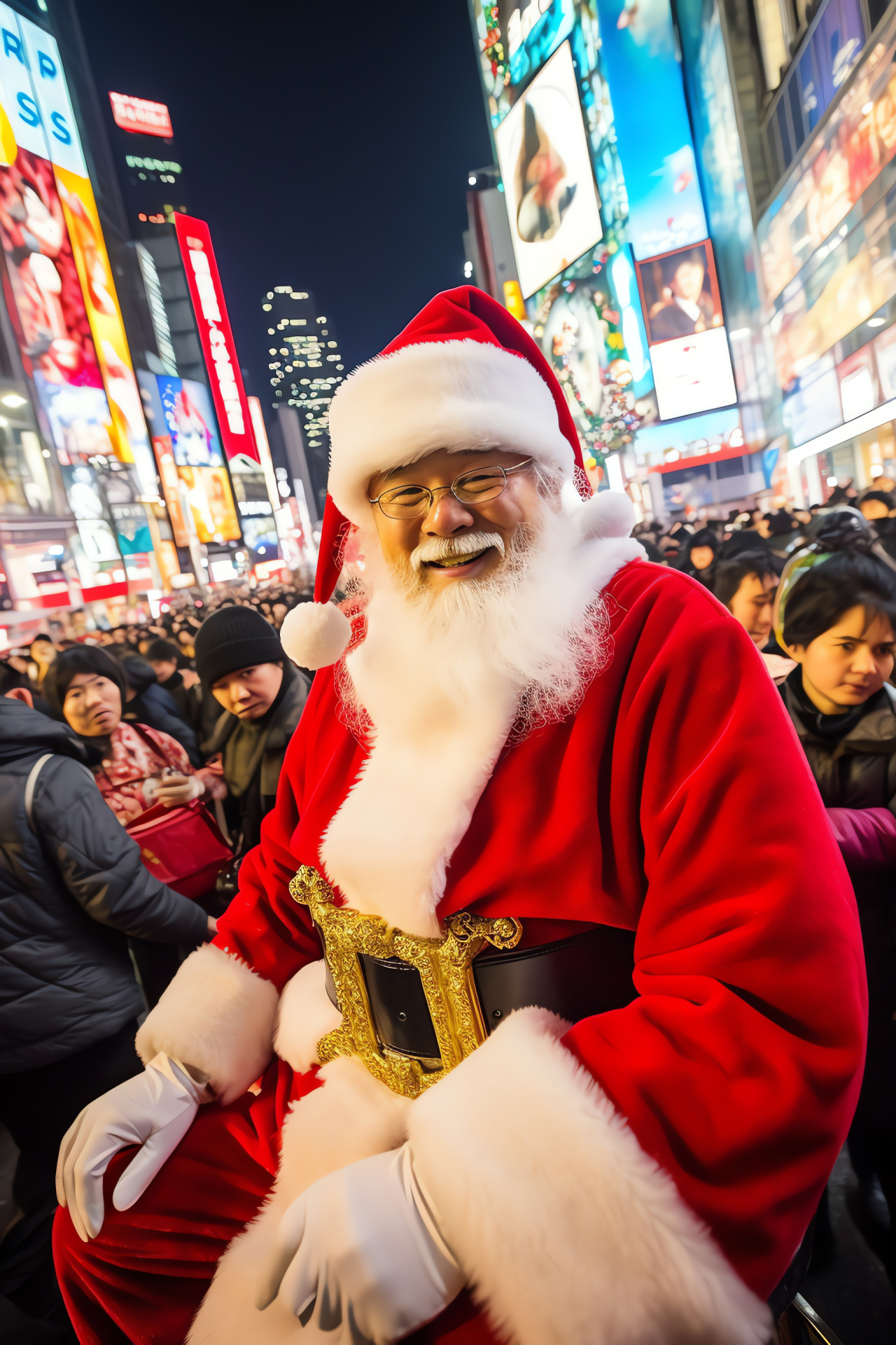 Tokyo Christmas spectacle, Shibuya district, Holiday lights Shibuya Crossing, Japan festive season, Urban holiday, HD Phone Wallpaper
