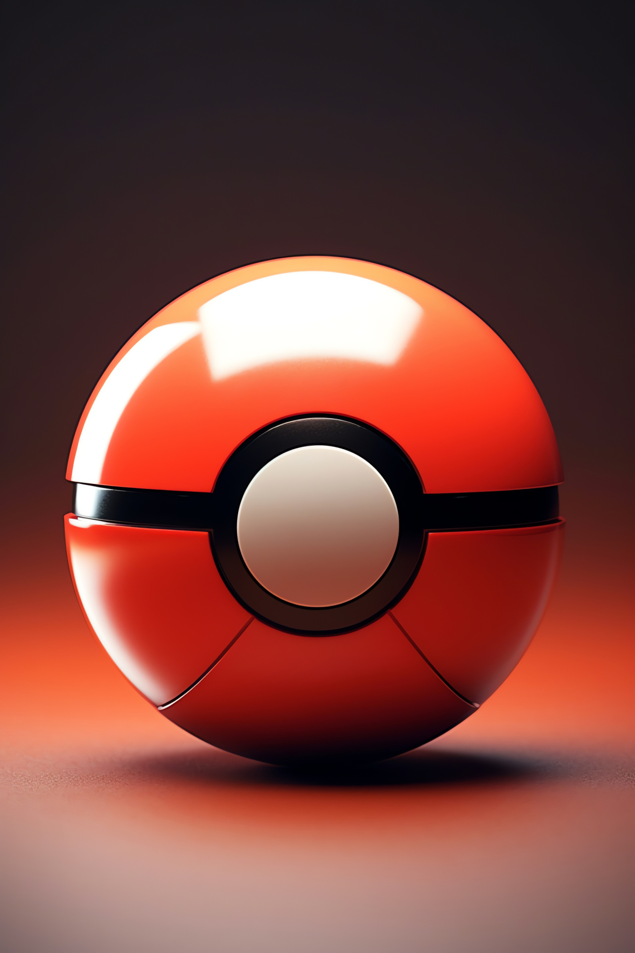 Pokeball design, iconic Pokemon game accessory, black and orange pattern, Pokeball logo, handheld gaming, HD Phone Wallpaper