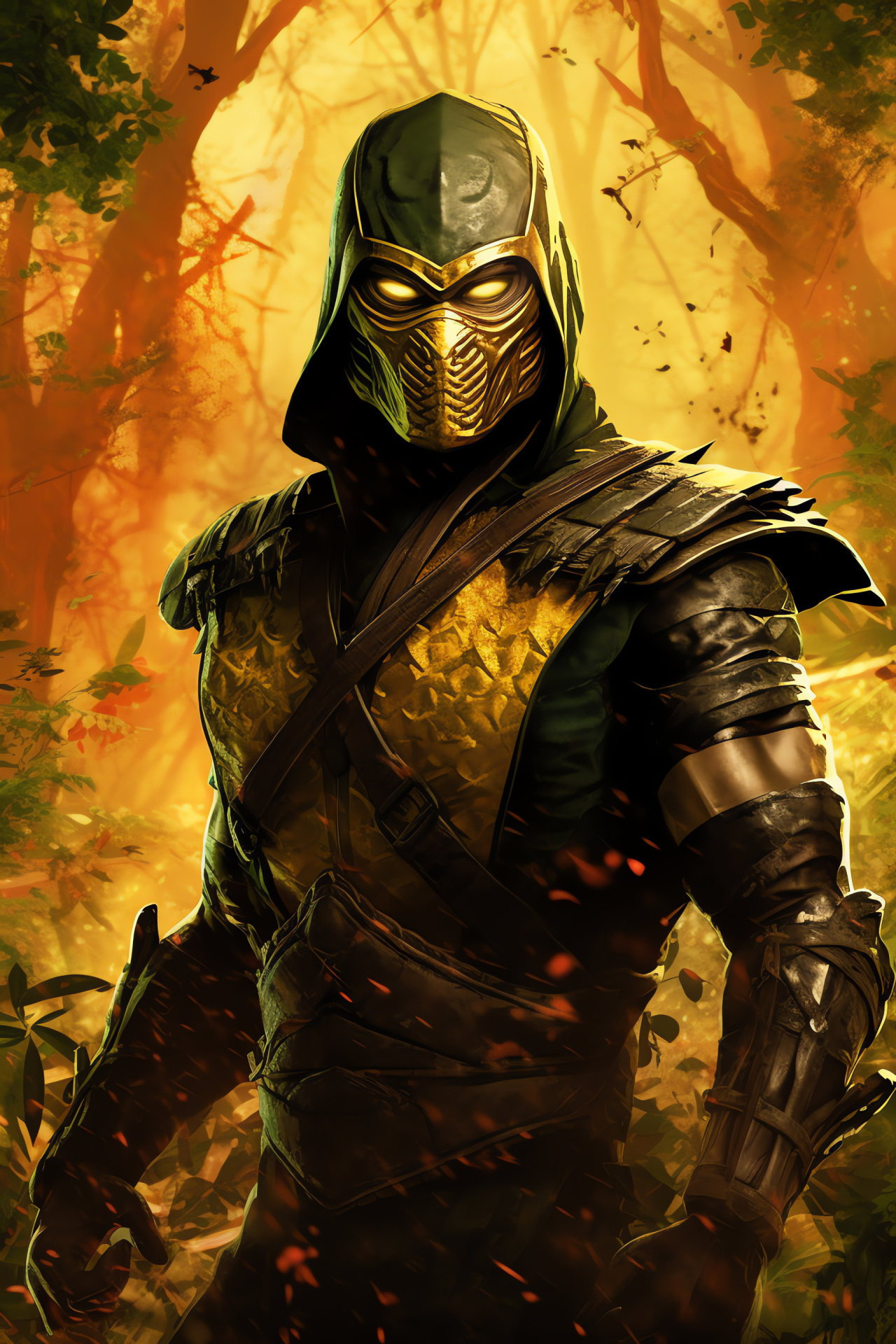 Reptile, Stealth fighter, Exotic realms, Fantasy combat, Mortal Kombat combatant, HD Phone Wallpaper