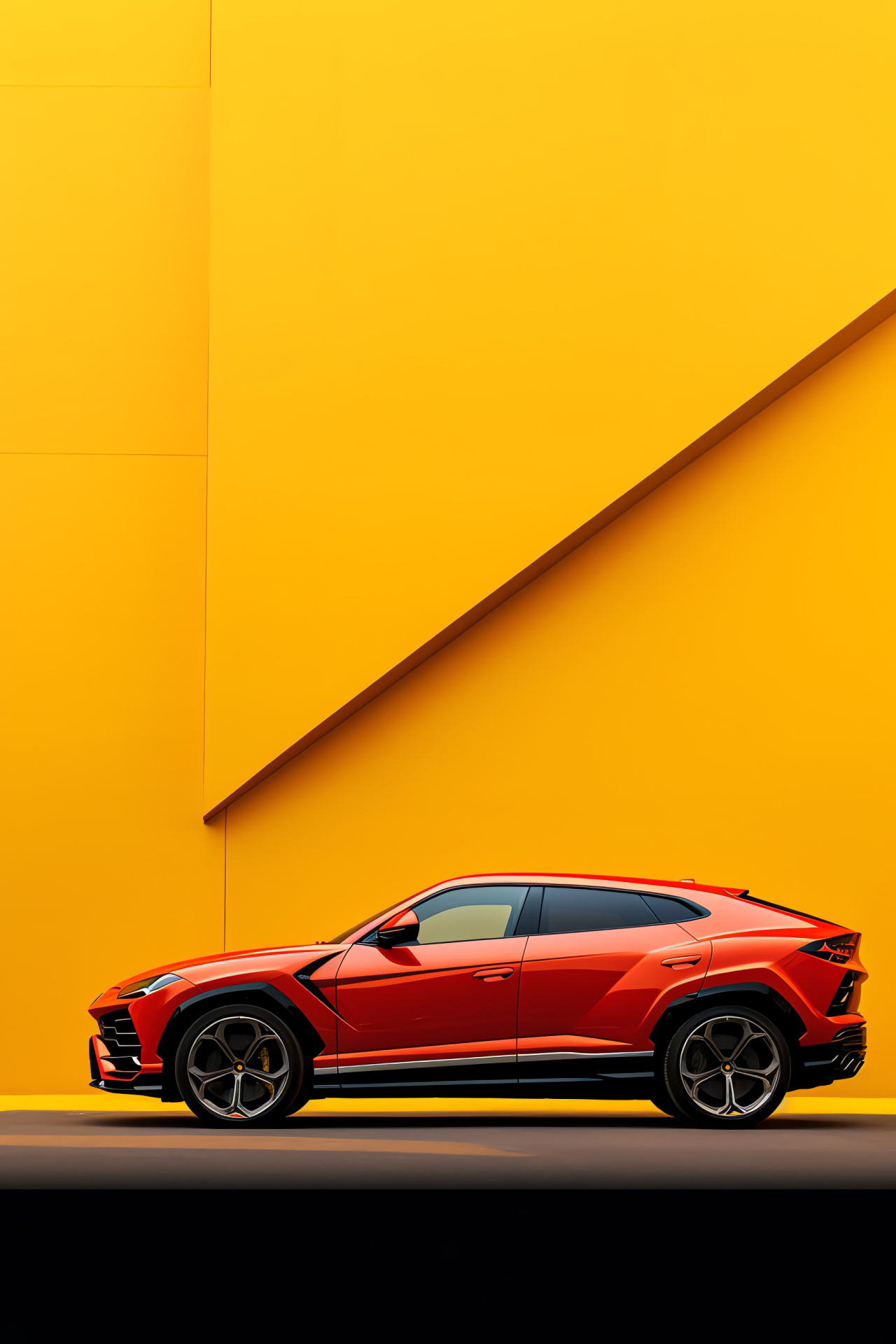 Lamborghini Urus SUV, Bold red color, Italian luxury, Advanced automotive design, High-speed capabilities, HD Phone Image