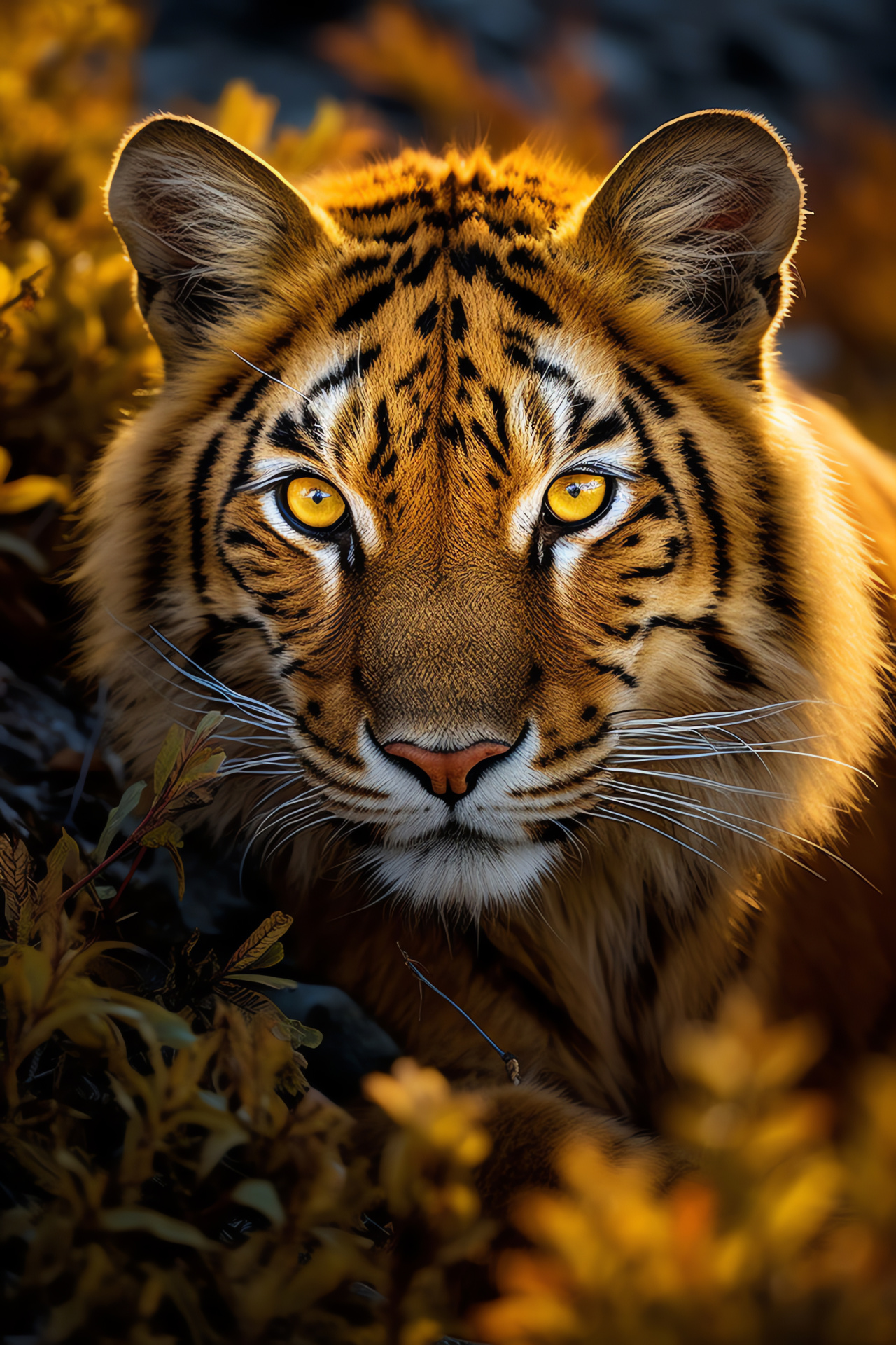 Golden Tiger, Precious tiger subspecies, Protective wildlife, South Asian big cats, Exquisite tiger beauty, HD Phone Wallpaper