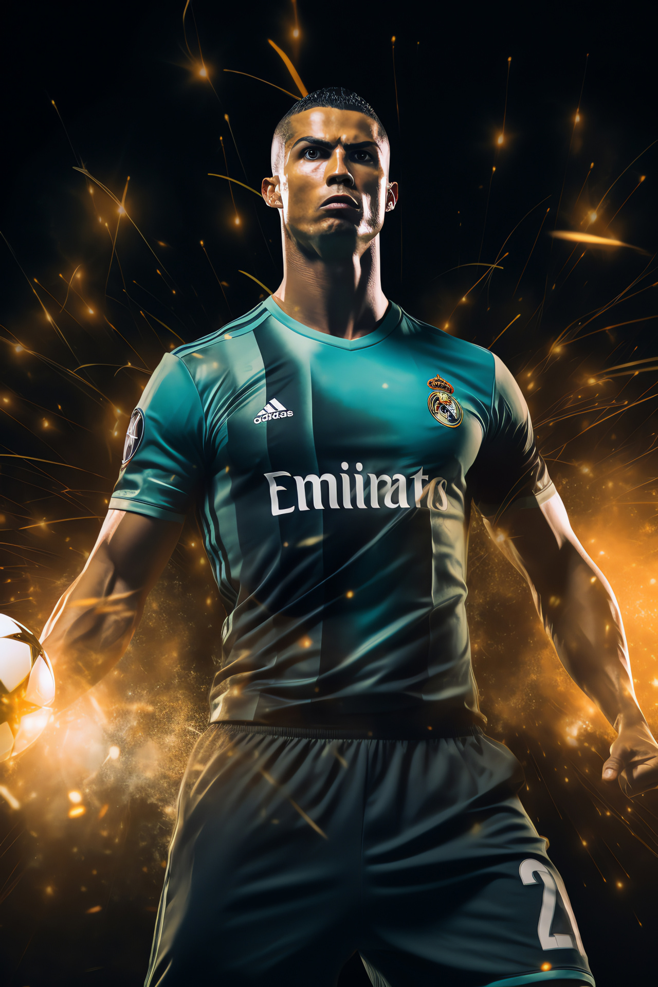 Cristiano Ronaldo, football documentary, signature move, floodlit arena, sporting event, HD Phone Image