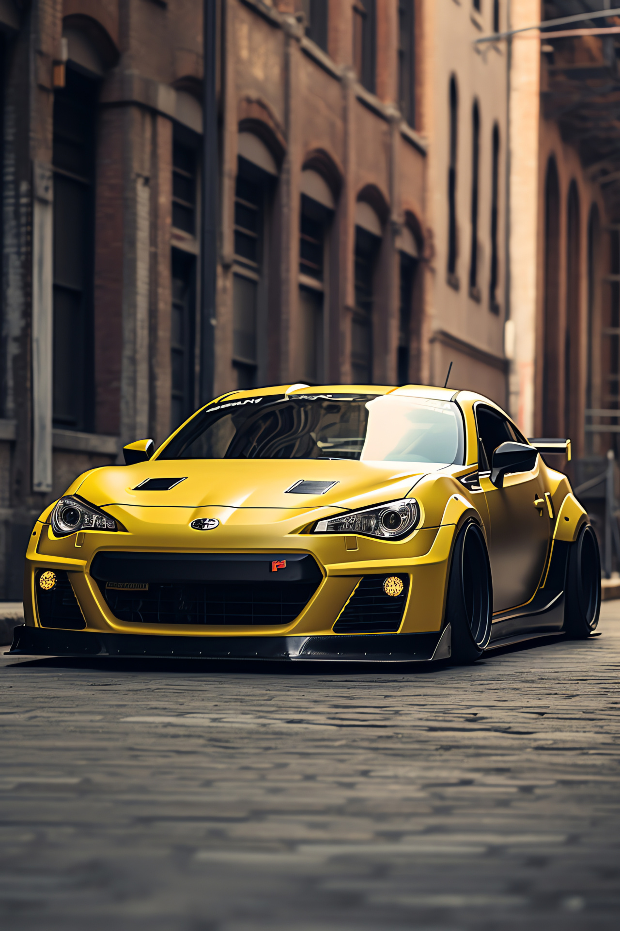 Rocket Bunny Subaru BRZ, NYC backdrop car, Automotive modifications, Wide-body coupe, Performance enthusiast, HD Phone Wallpaper