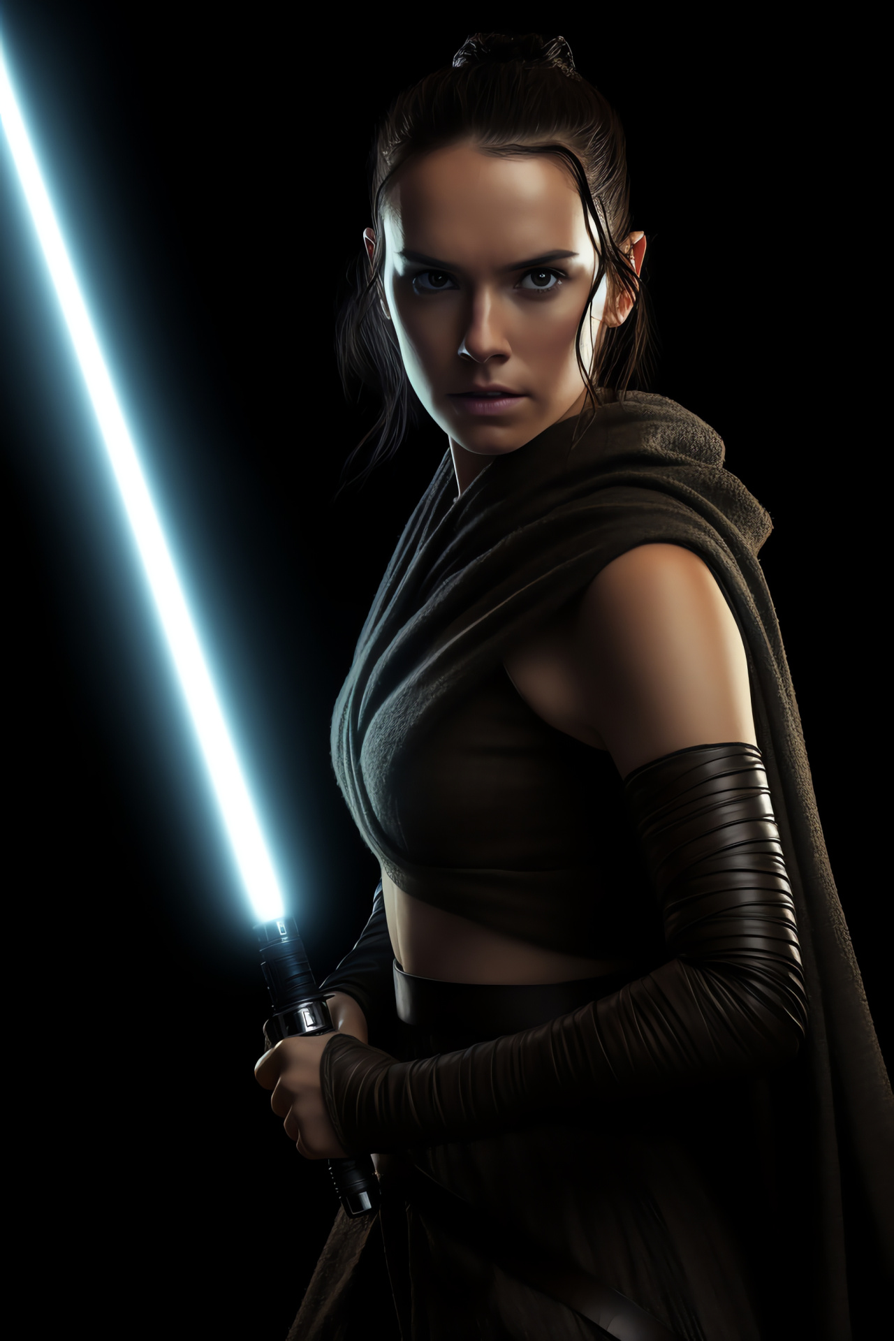 Rey's journey in Star Wars, Inner fortitude, Saga protagonist, Sci-fi resilience, Engaging heroine, HD Phone Image