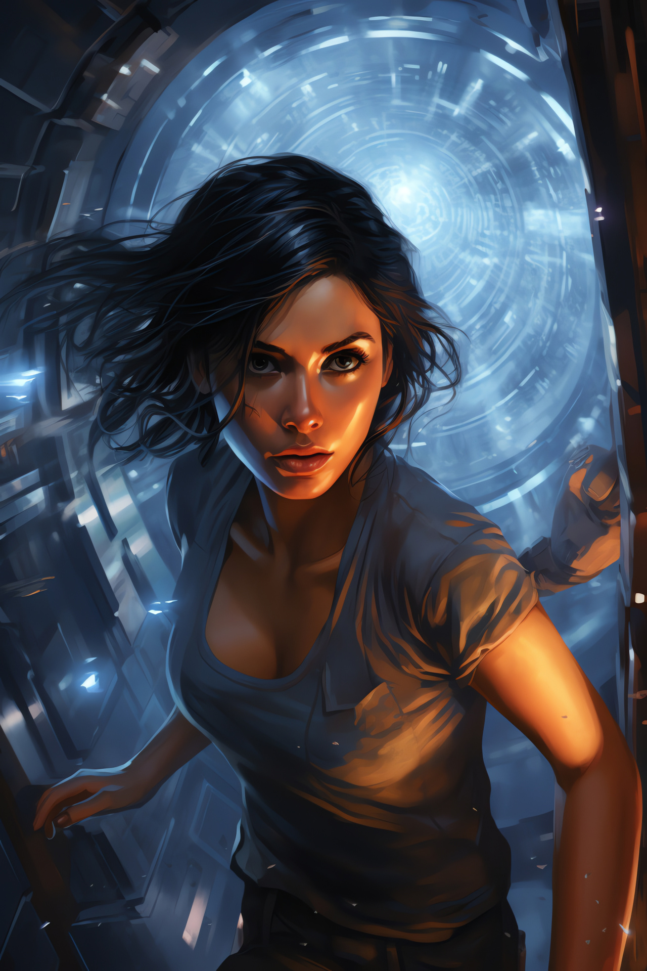 Thief Chloe Frazer, Laser evasion, High-tech security, Advanced settings, Uncharted narrative, HD Phone Image