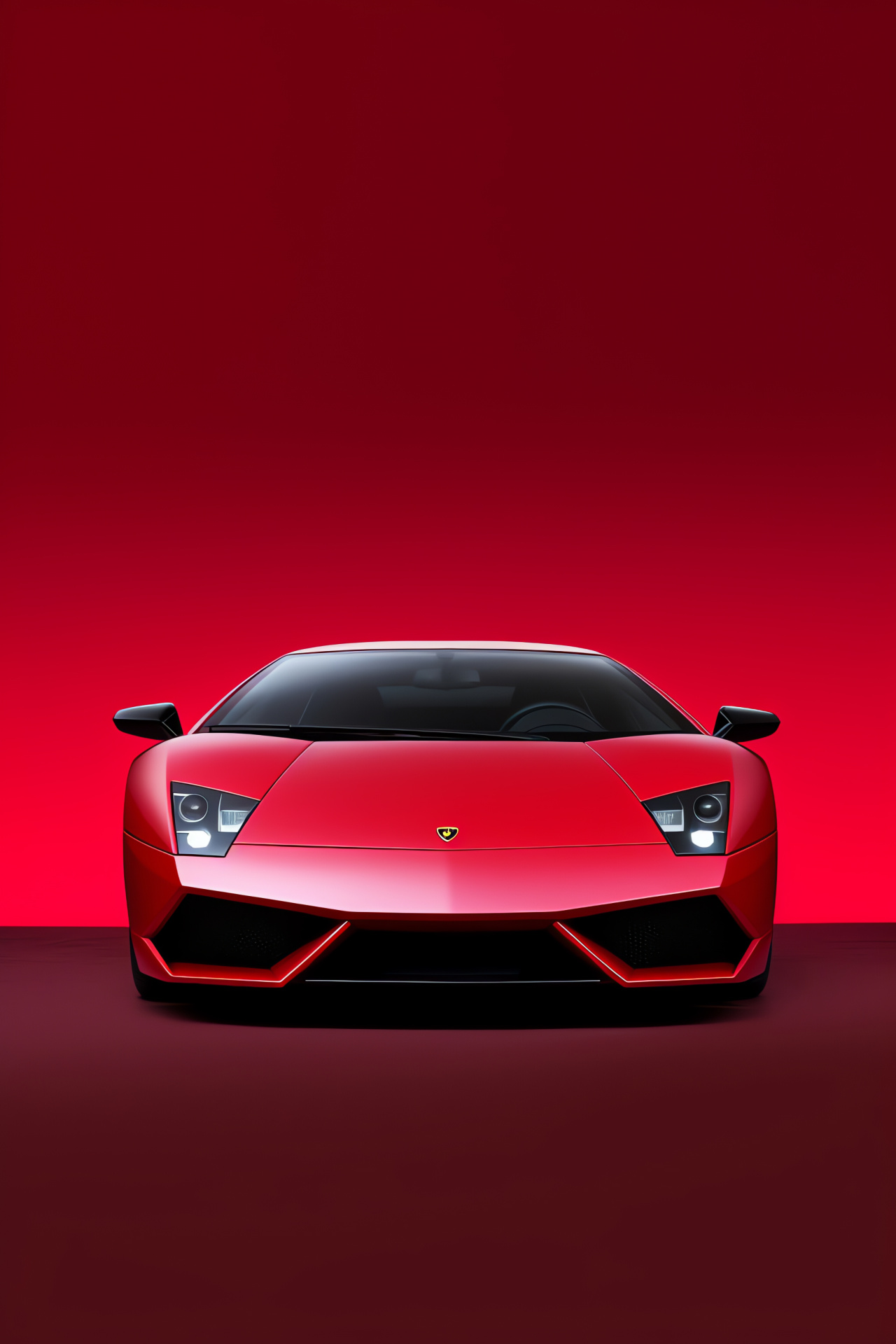 Lamborghini Murcielago, Angled sports car view, Dynamic red car portrait, High-performance luxury, Athletic car form, HD Phone Wallpaper