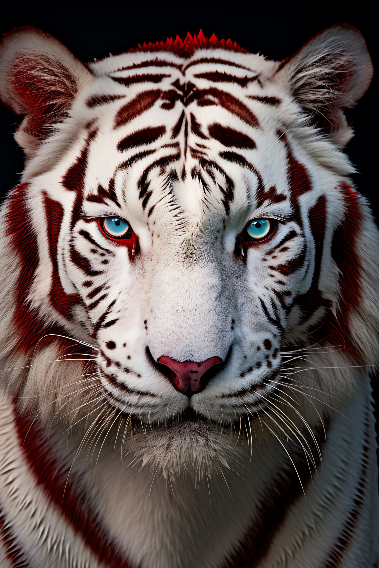 Fierce Tiger, Captivating feline gaze, Safari wildlife, Big cat stature, Predator alertness, HD Phone Image