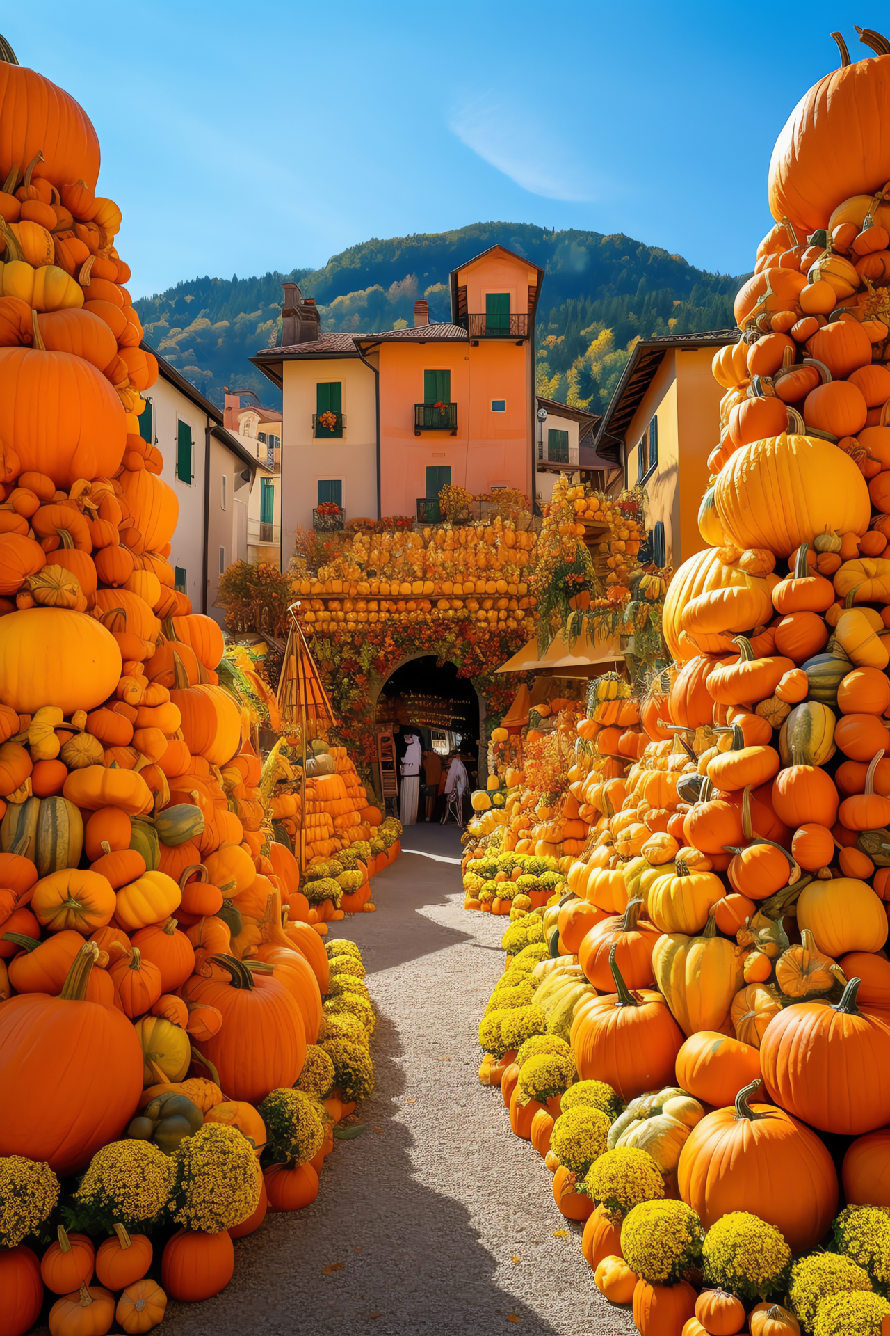Pumpkin jubilee, Italian celebration, cultural jamboree, artisanal creations, culinary festivity, HD Phone Image