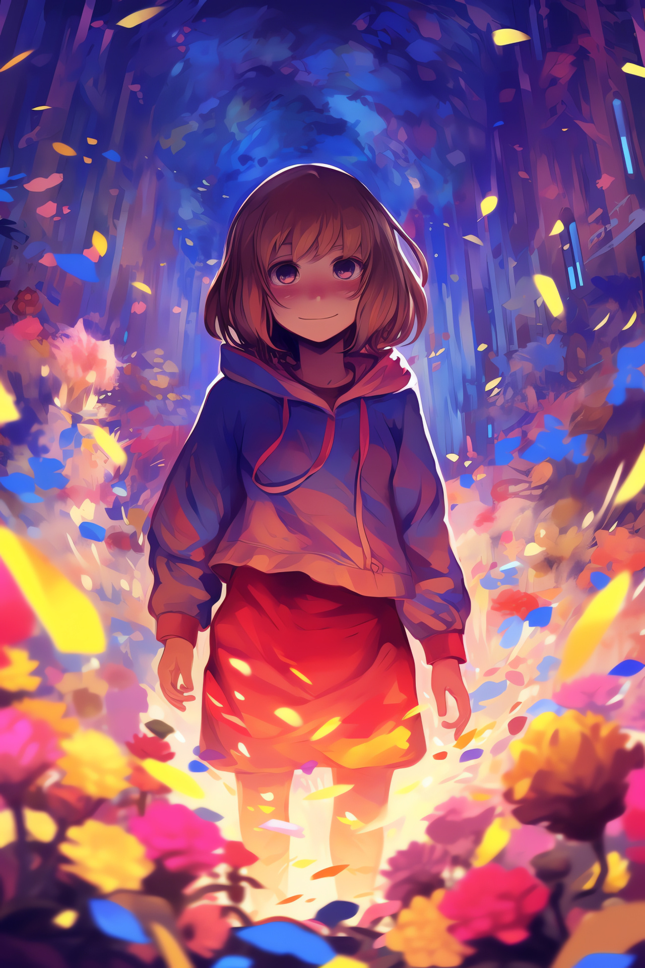 Undertale Frisk hero, HD pixel game, Heart icon, Lively game environment, Character-driven storytelling, HD Phone Wallpaper