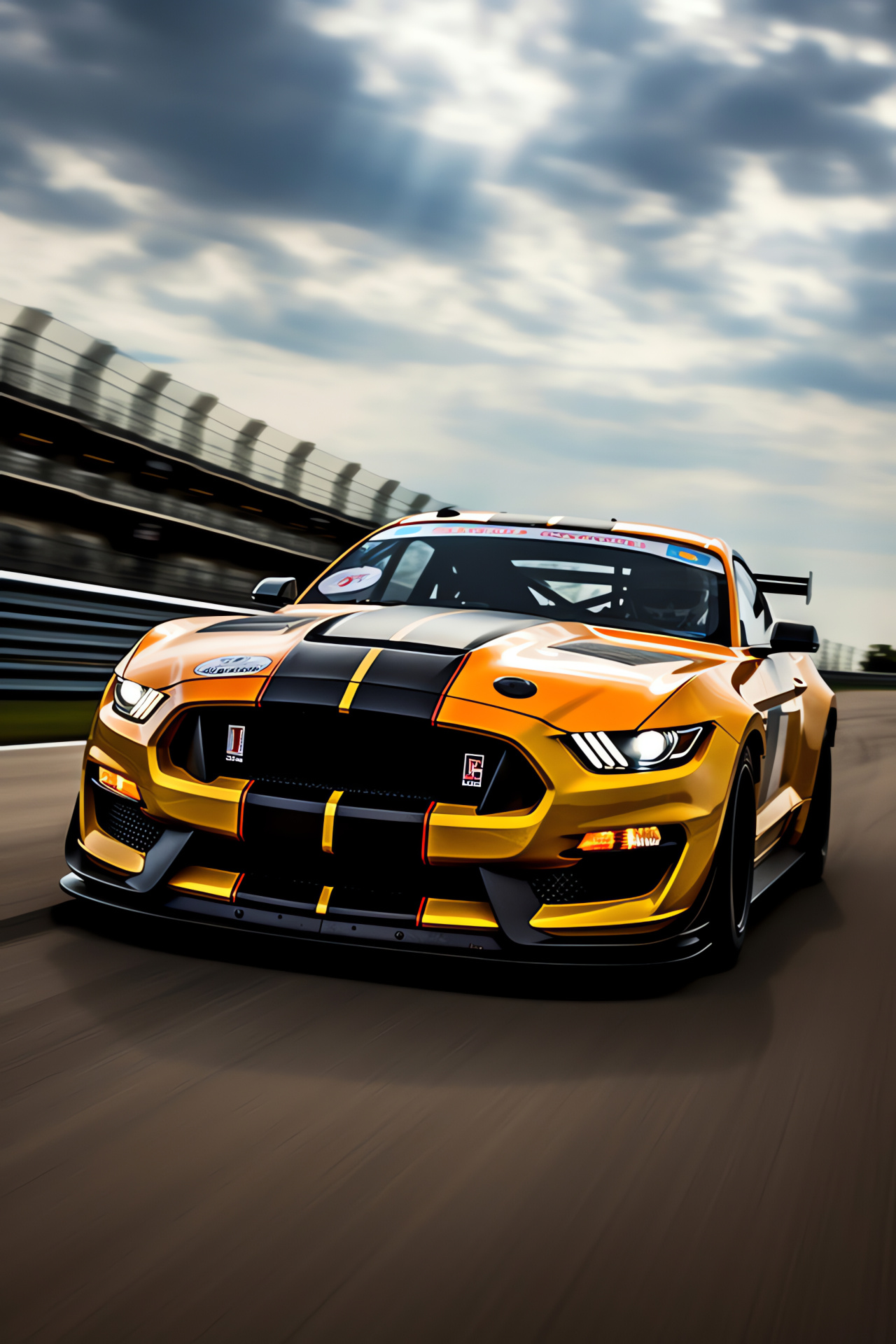 Ford Mustang GT350 track prowess, High-speed turns, Automotive engineering, Performance spoiler, Circuit event, HD Phone Wallpaper