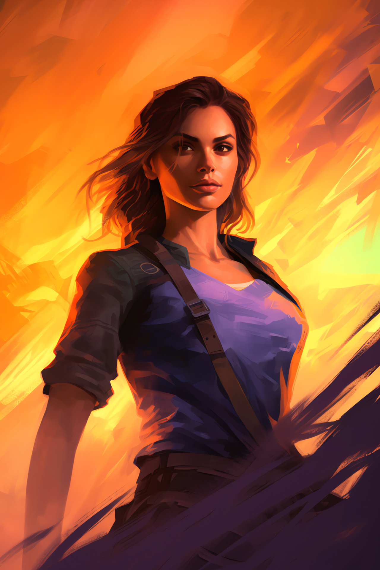 Chloe Frazer, Stealthy thief, Hazelnut eyes, Dark wardrobe, Infiltration tools, HD Phone Wallpaper