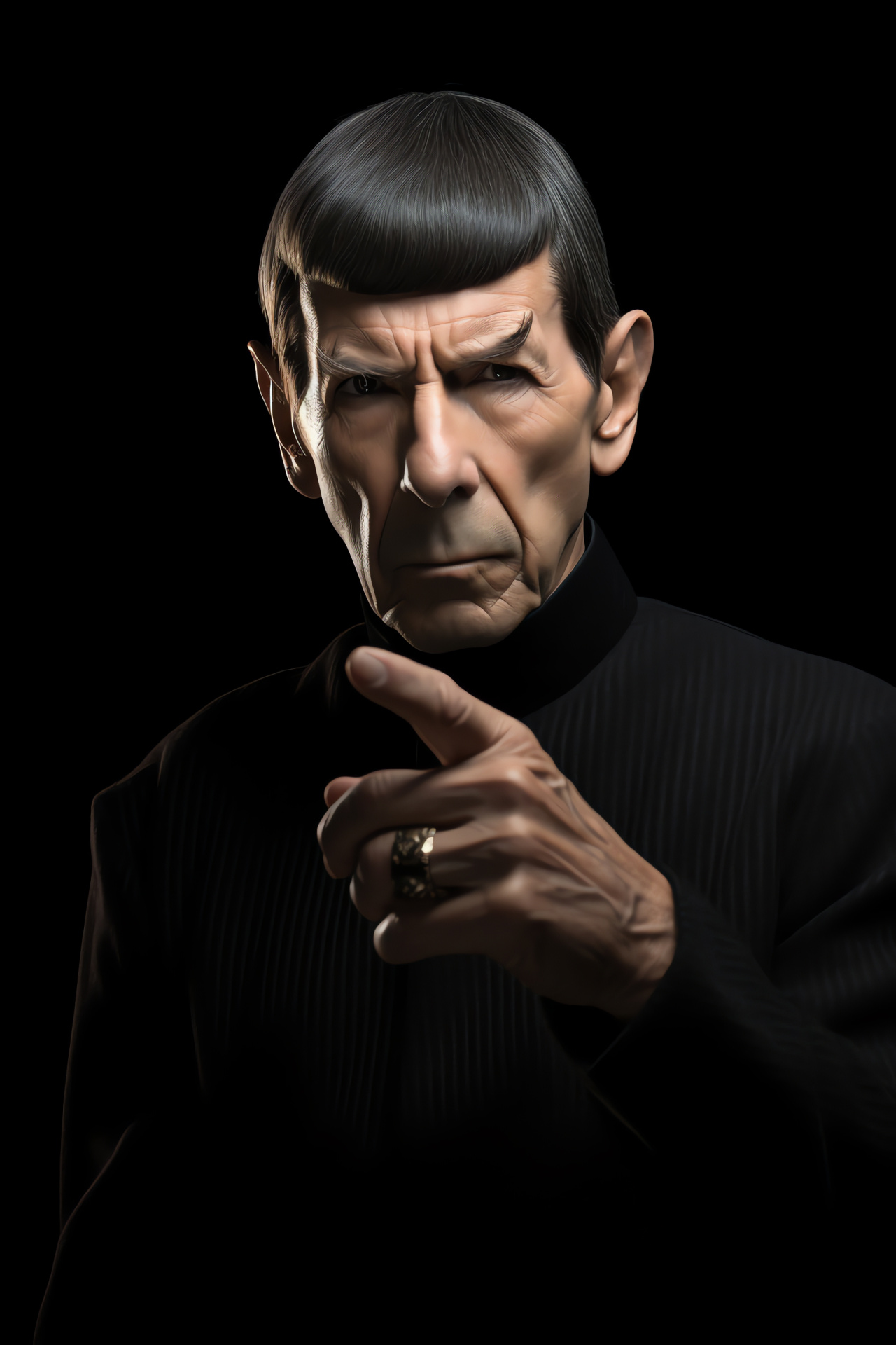 Spock, Vulcan officer, Enterprise science officer, stark portrayal, iconic Star Trek character, HD Phone Wallpaper