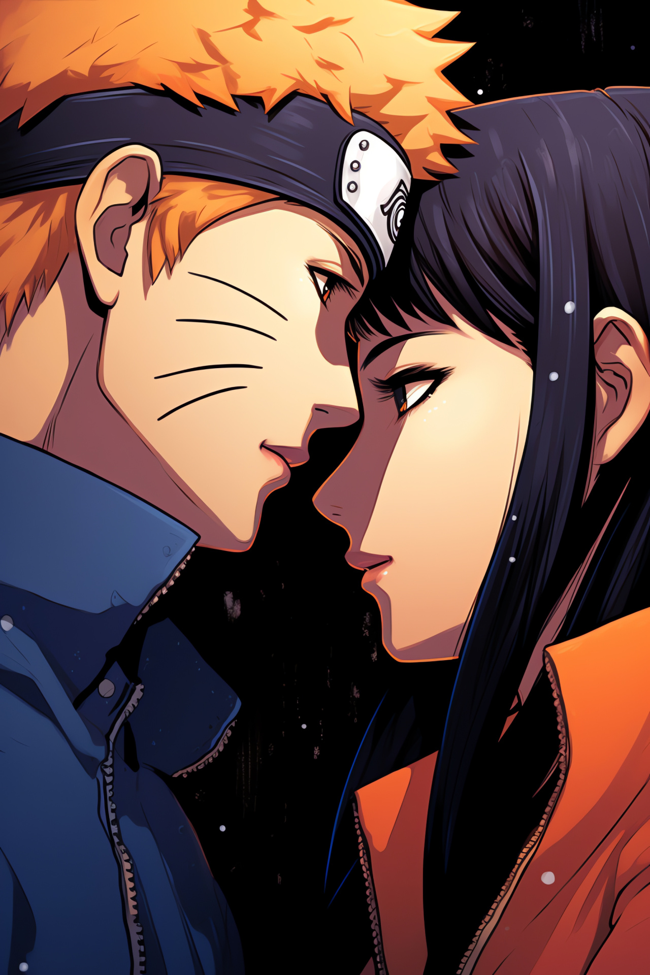 Naruto narrative, Hinata companion, Manga love scene, Affectionate meeting, Shonen genre, HD Phone Wallpaper