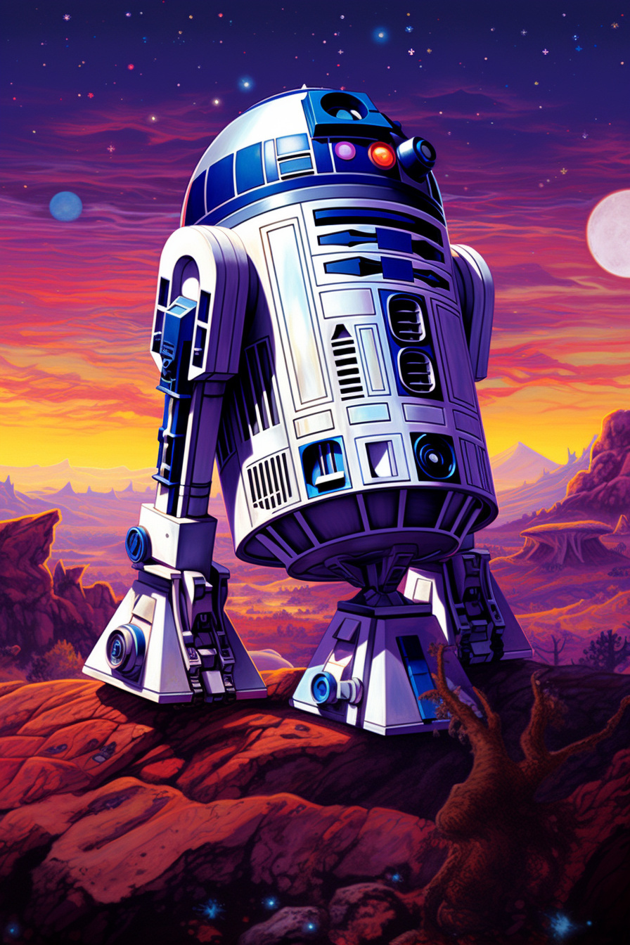 Droid hero R2-D2, Galactic adventure, Advanced technology, Rebel Alliance, Alien terrain, HD Phone Wallpaper