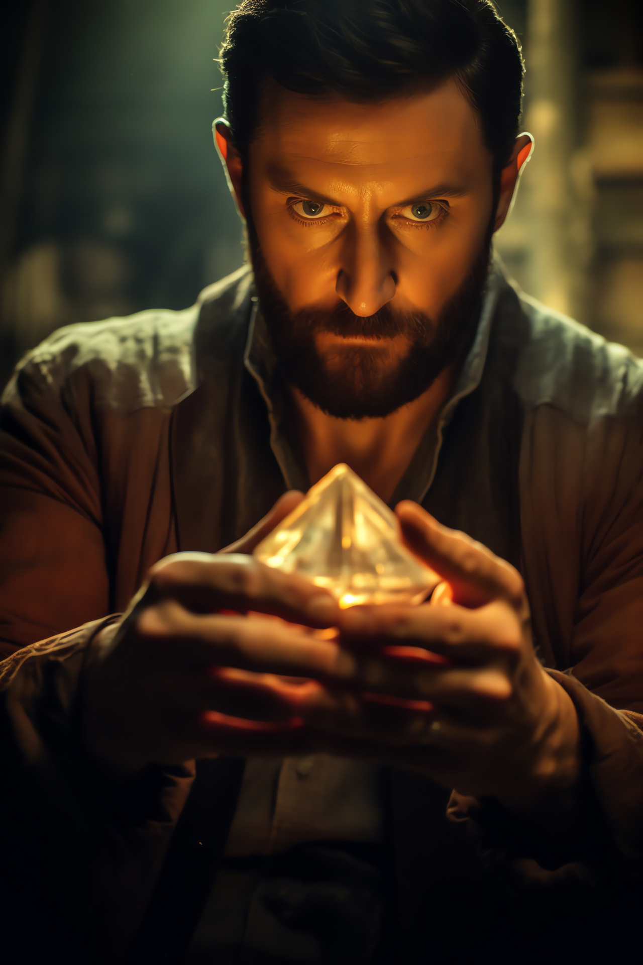 Actor Richard Armitage, Cinematic roles, Supernatural elements, Enigmatic artifacts, Detailed engravings, HD Phone Image