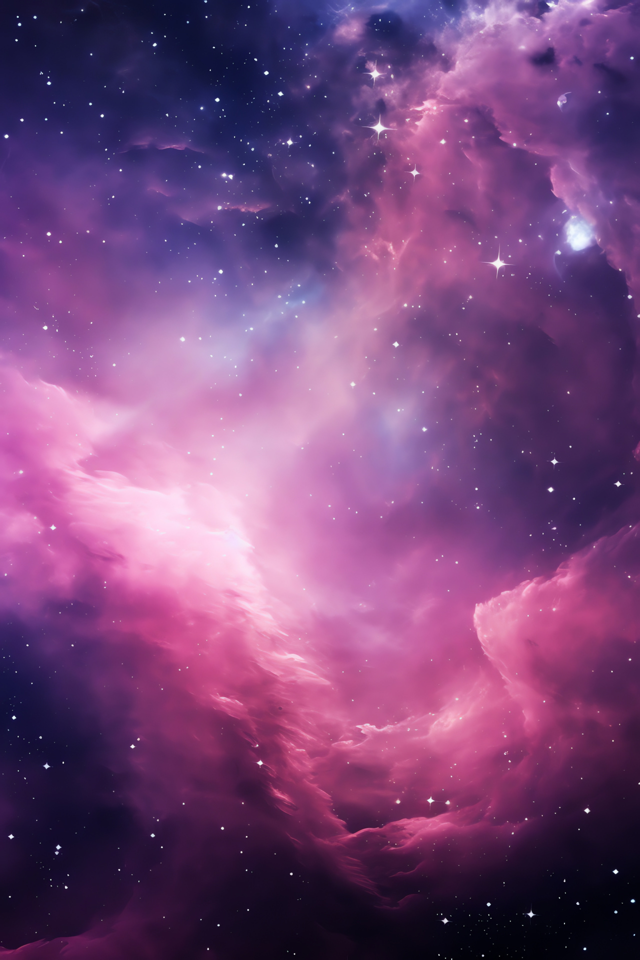 Blush Stellar Expanse, Cosmic Realm, Universe Dazzle, Pink Hues, Celestial Beauty, HD Phone Wallpaper