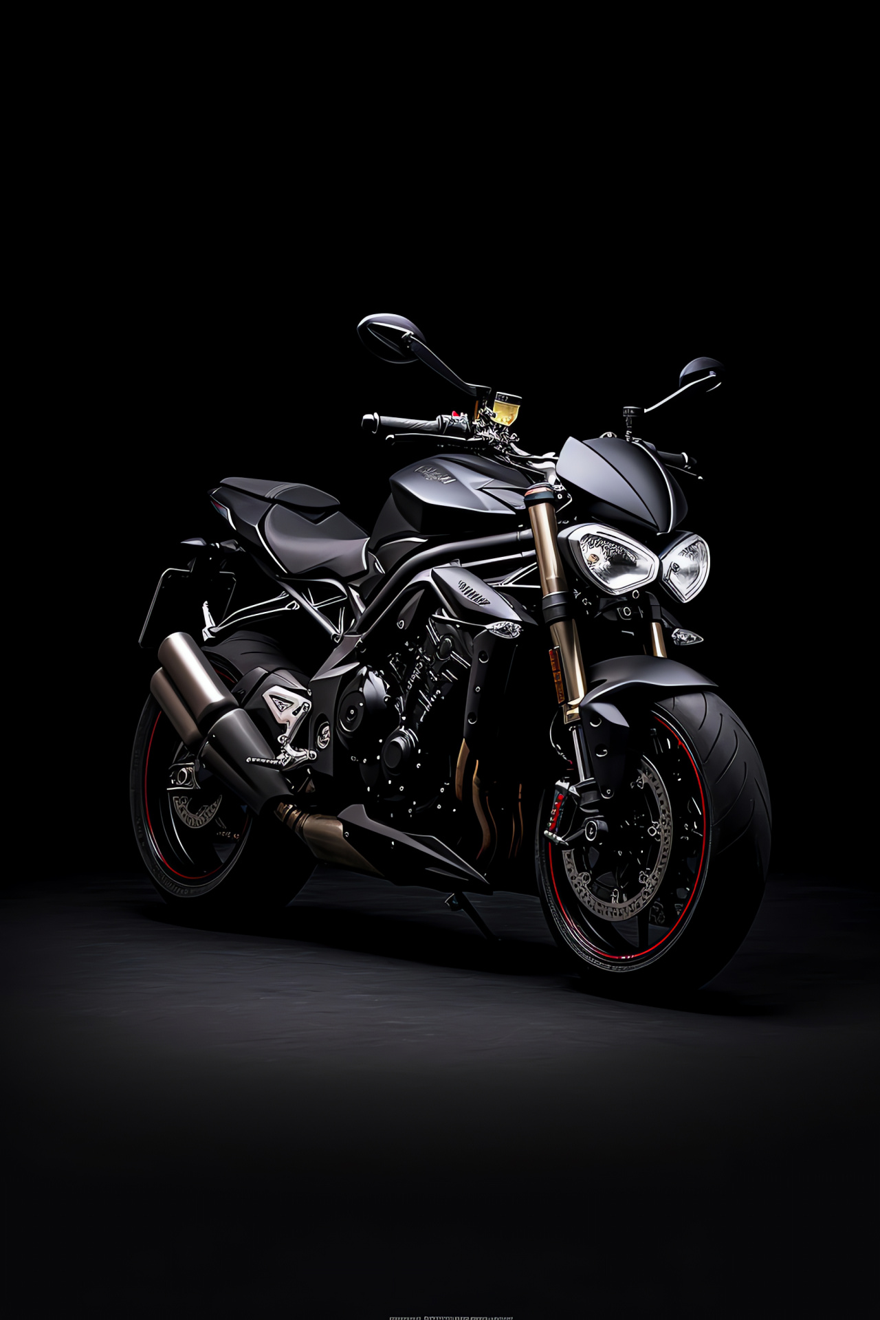 Triumph Street Triple RS, Sport motorcycle stance, Minimalist backdrop, Two-wheeled design, Rider's delight, HD Phone Wallpaper