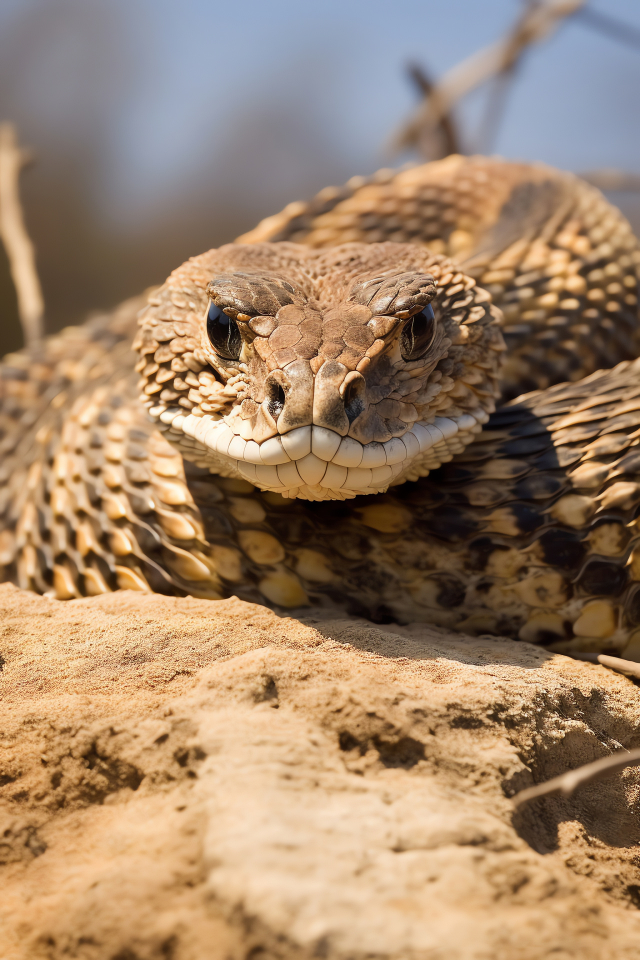 Massasauga rattlesnake, North American species, prairie ecosystems, reptilian predator, wetland inhabitant, HD Phone Image