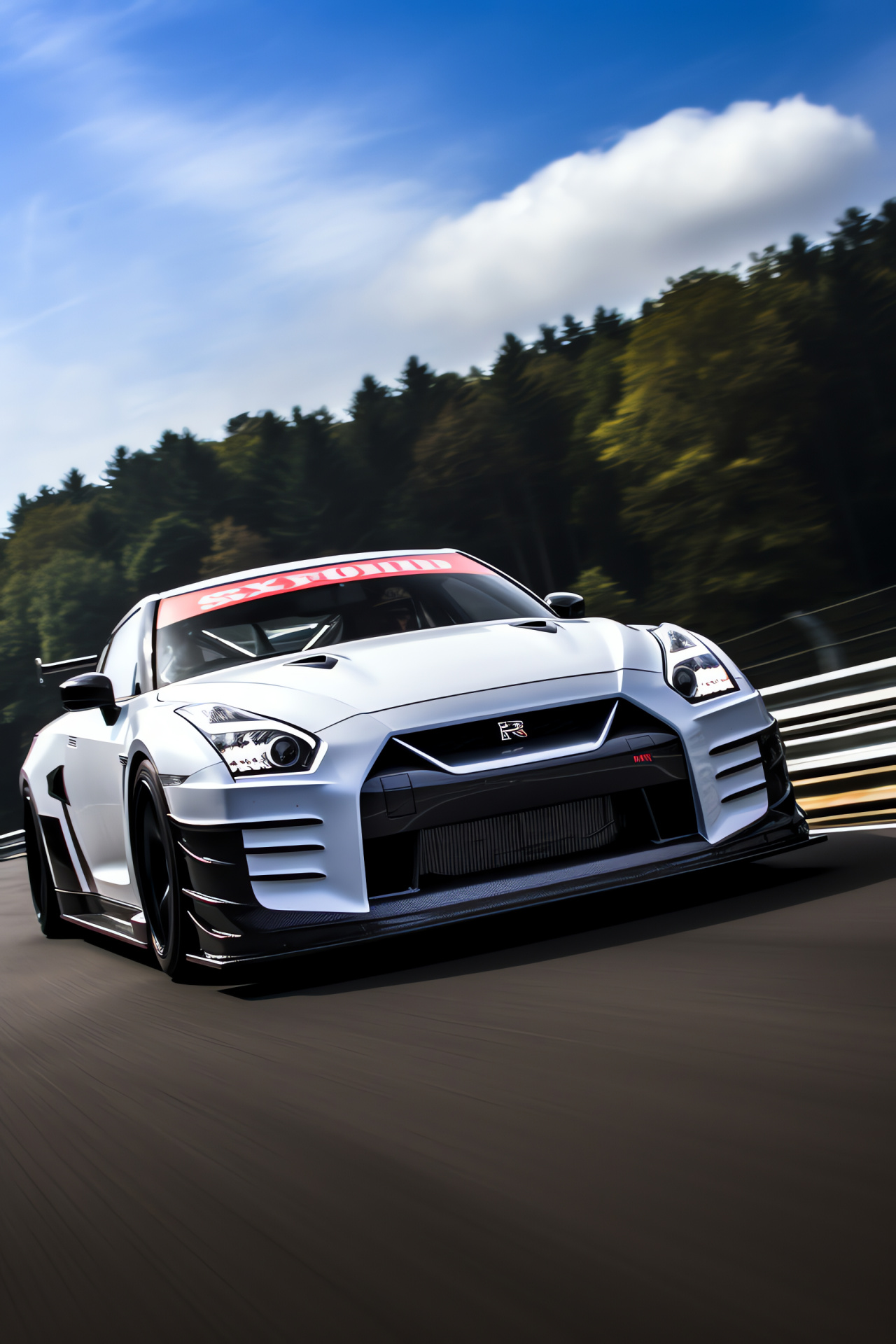 Racing Nismo GT-R, Famed circuit, Performance bodywork, Automotive dynamics, German track, HD Phone Wallpaper