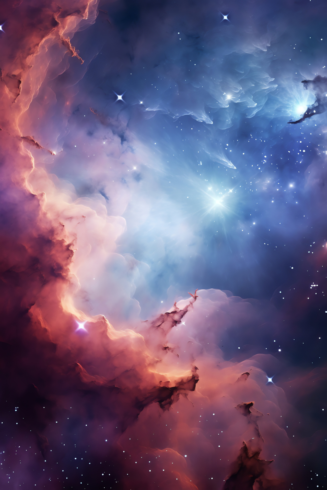 Cosmic nebula, Stellar gas clouds, Nebula expansion, Star birthplace, Universe wonder, HD Phone Wallpaper