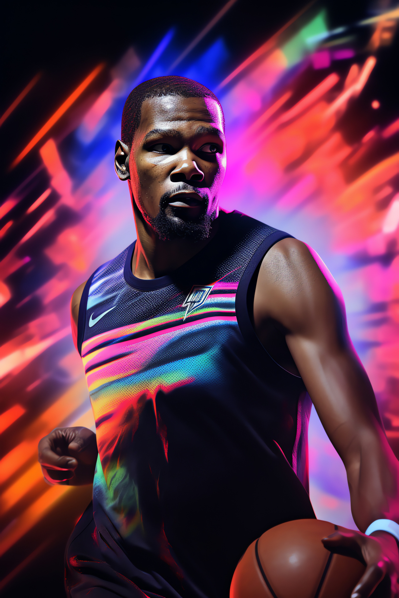 Kevin Durant fast-paced, Brooklyn Nets star, NBA Live digital, Highly skilled, Professional basketball excitement, HD Phone Wallpaper