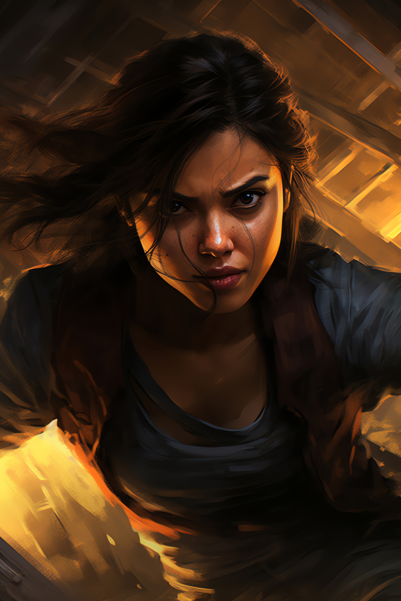 Chloe Frazer Uncharted 2, Combatant, Opponent confrontation, Subterranean setting, Lethal encounter, HD Phone Wallpaper