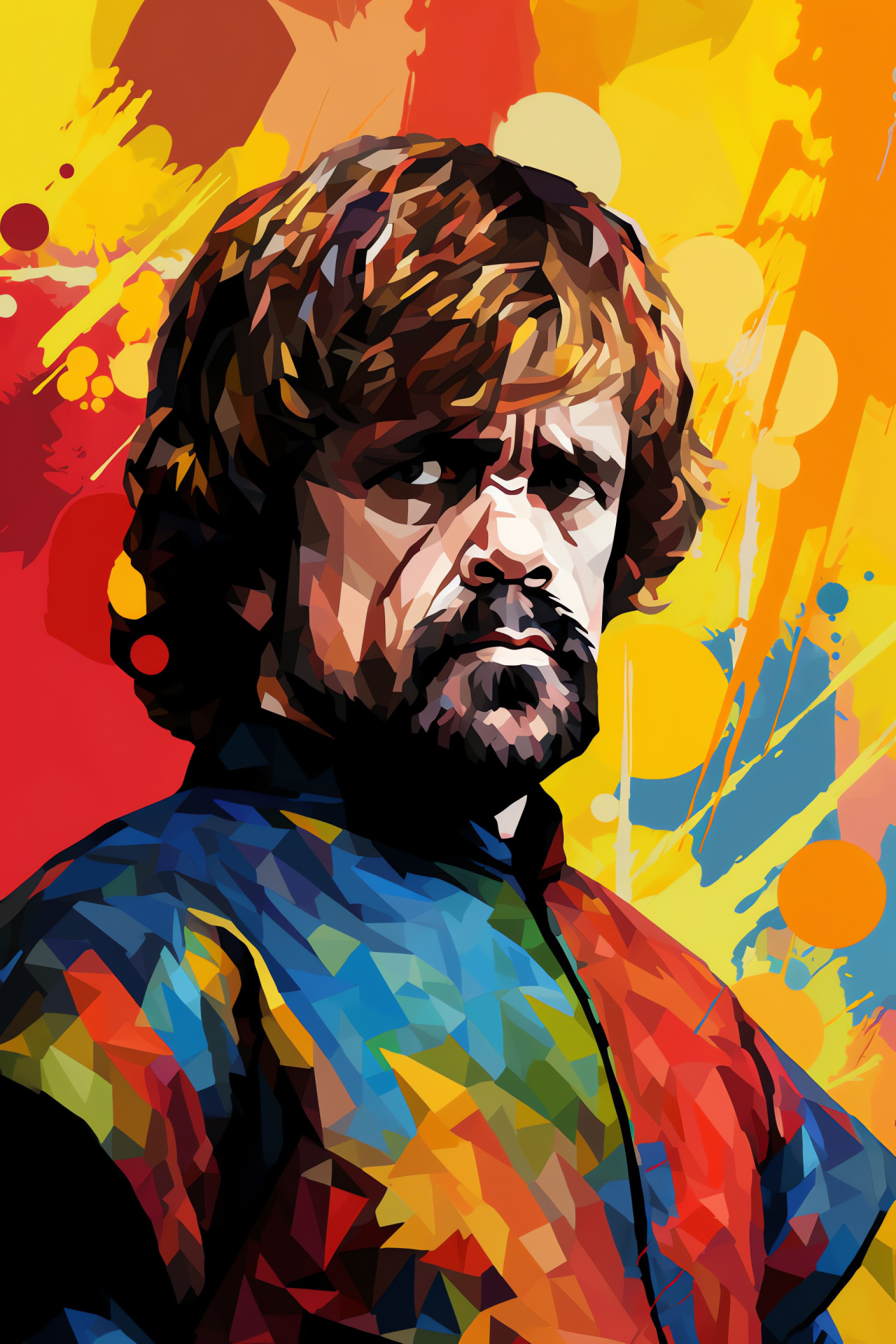 Tyrion Lannister, Ice and Fire noble, dwarf stature, walking stick, red intensity, HD Phone Wallpaper