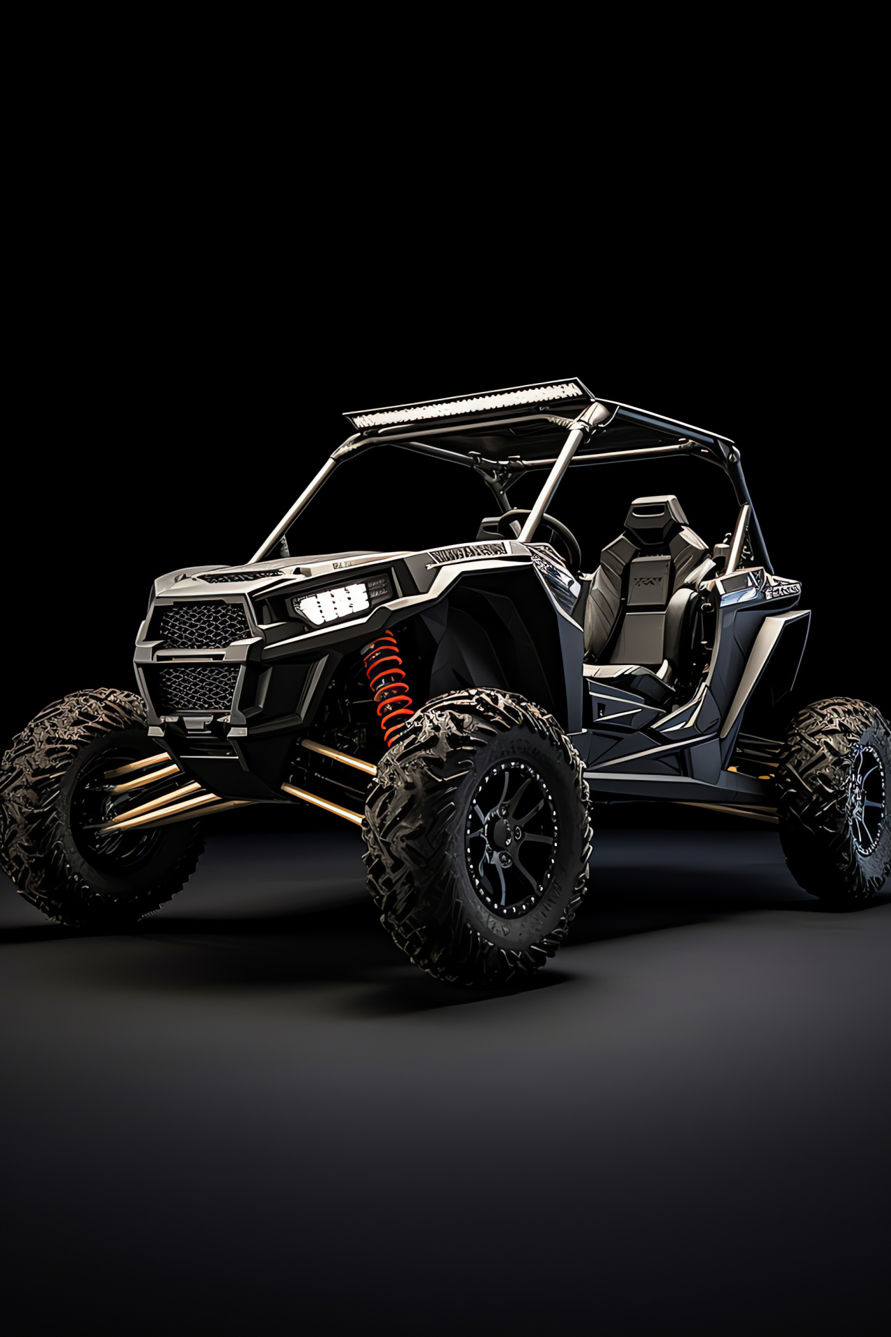 Polaris Rzr XP 1000, Off-road vehicle, All-terrain capability, Dynamic design, Monochromatic theme, HD Phone Wallpaper