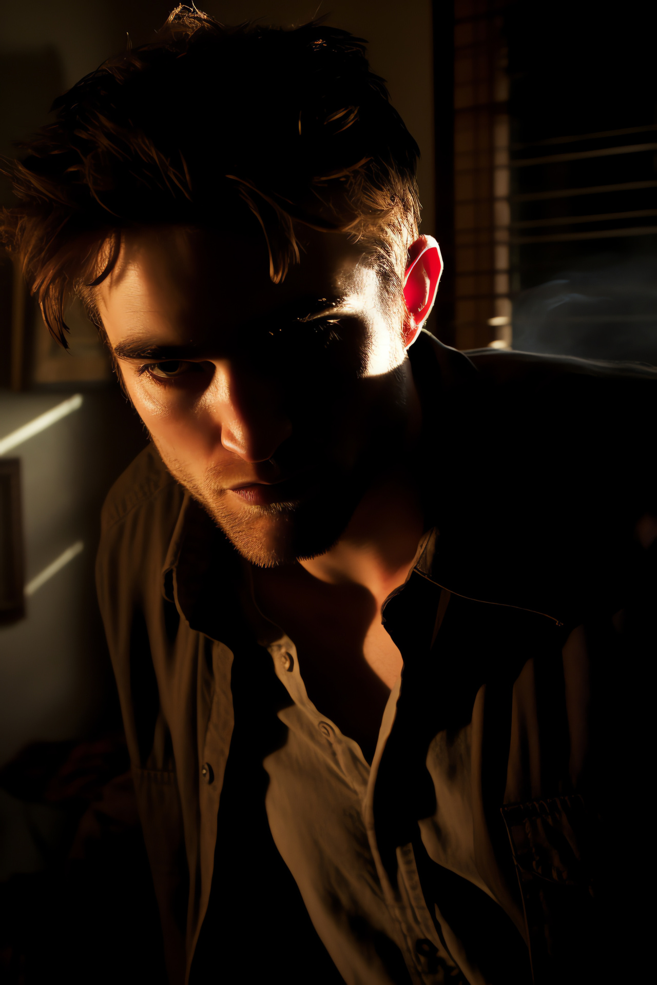 Robert Pattinson in Remember Me, Tyler Hawkins role, Intense confrontation, Brooklyn setting, Family dynamic, HD Phone Wallpaper