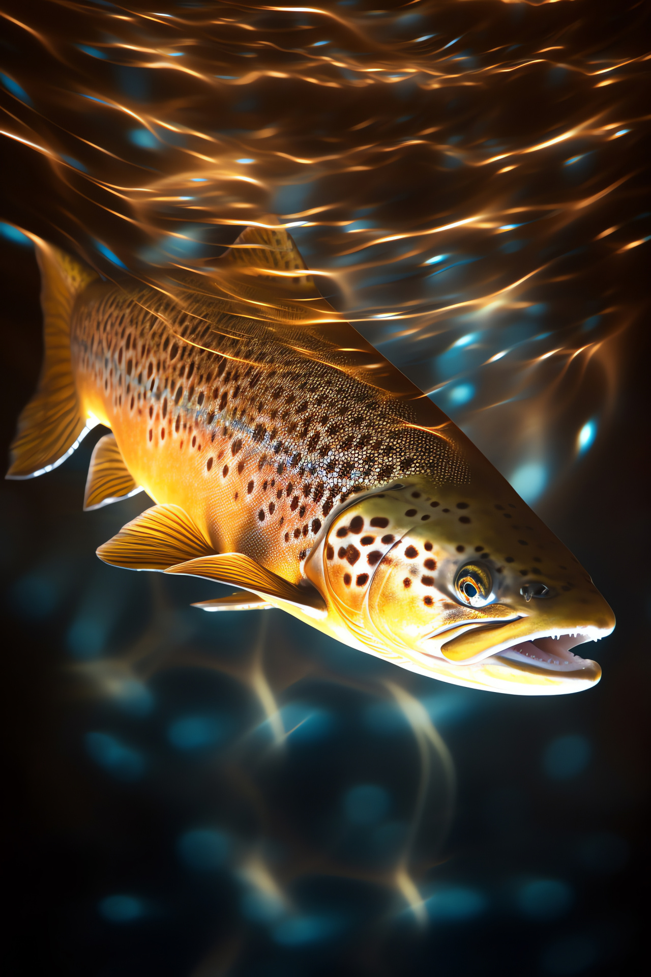 Stream fish, earthen swimmers, lake inhabitant, panoramic scope, natural tints, HD Phone Wallpaper