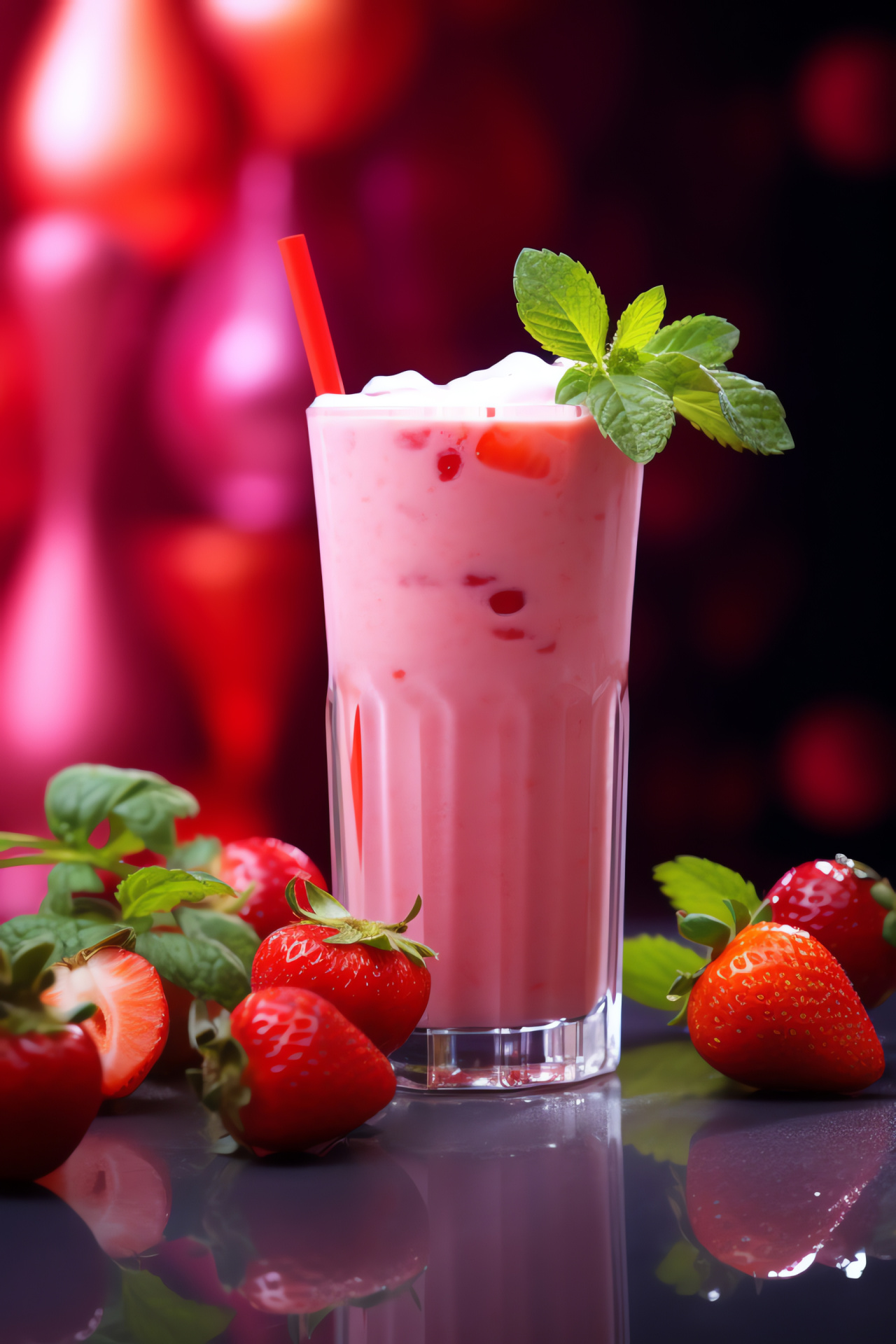 Strawberry beverage, Refreshing smoothie, Fruit blend, Summer refreshment, Wholesome ingredients, HD Phone Wallpaper