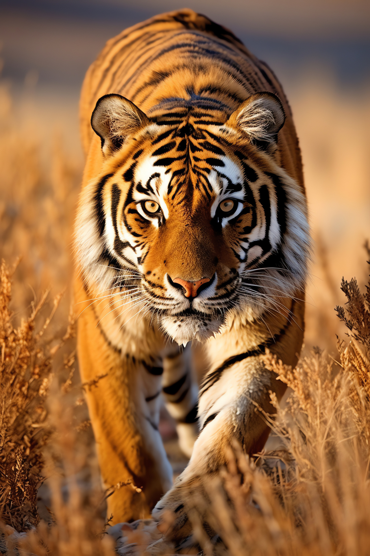 Caspian Tiger, Golden brown stripes, Predatory felines, Fauna of Central Asia, Big cat species, HD Phone Image