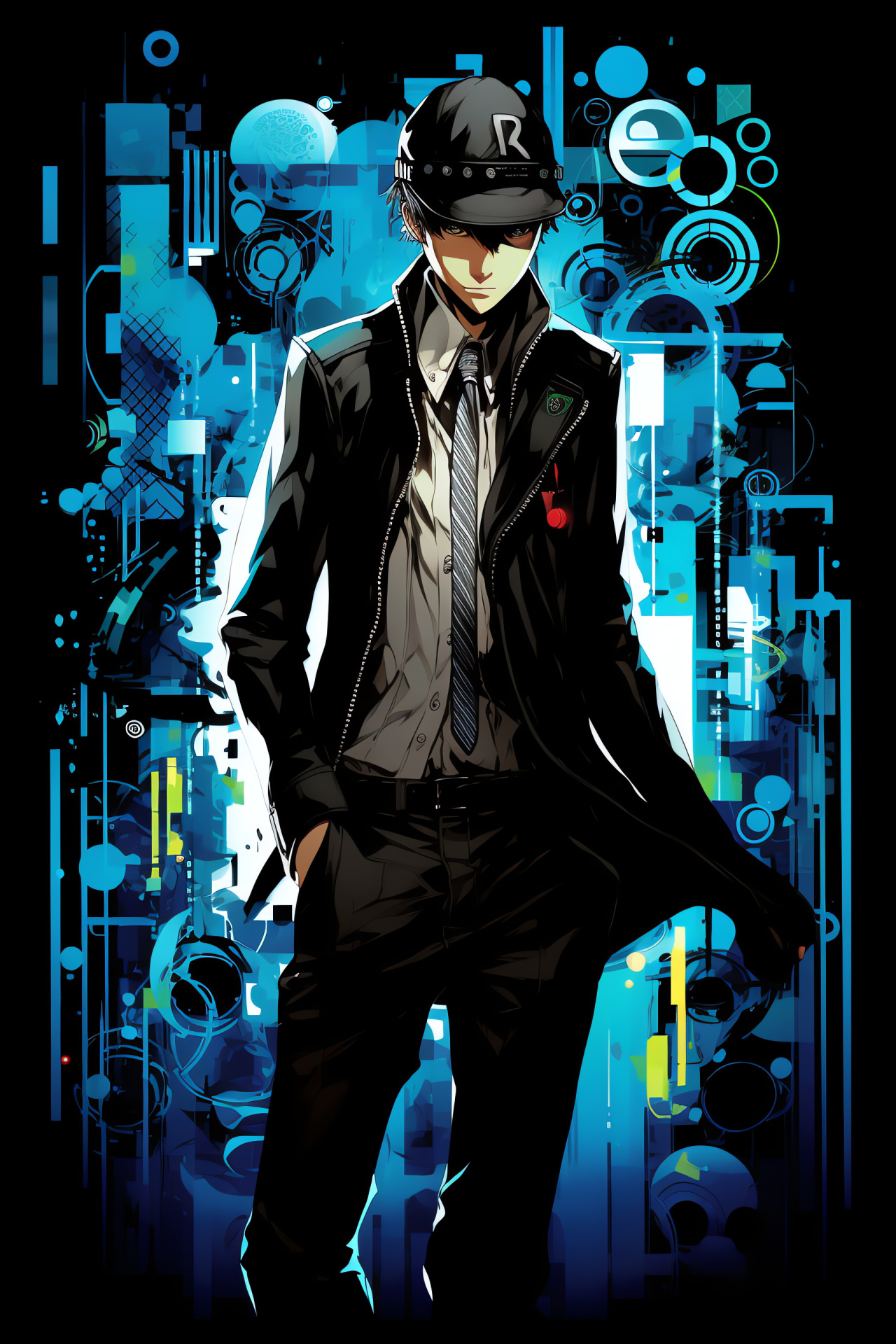 Persona 3, Lively eyes Junpei Iori, Ebony locks, Bright attire, Role-play, HD Phone Wallpaper