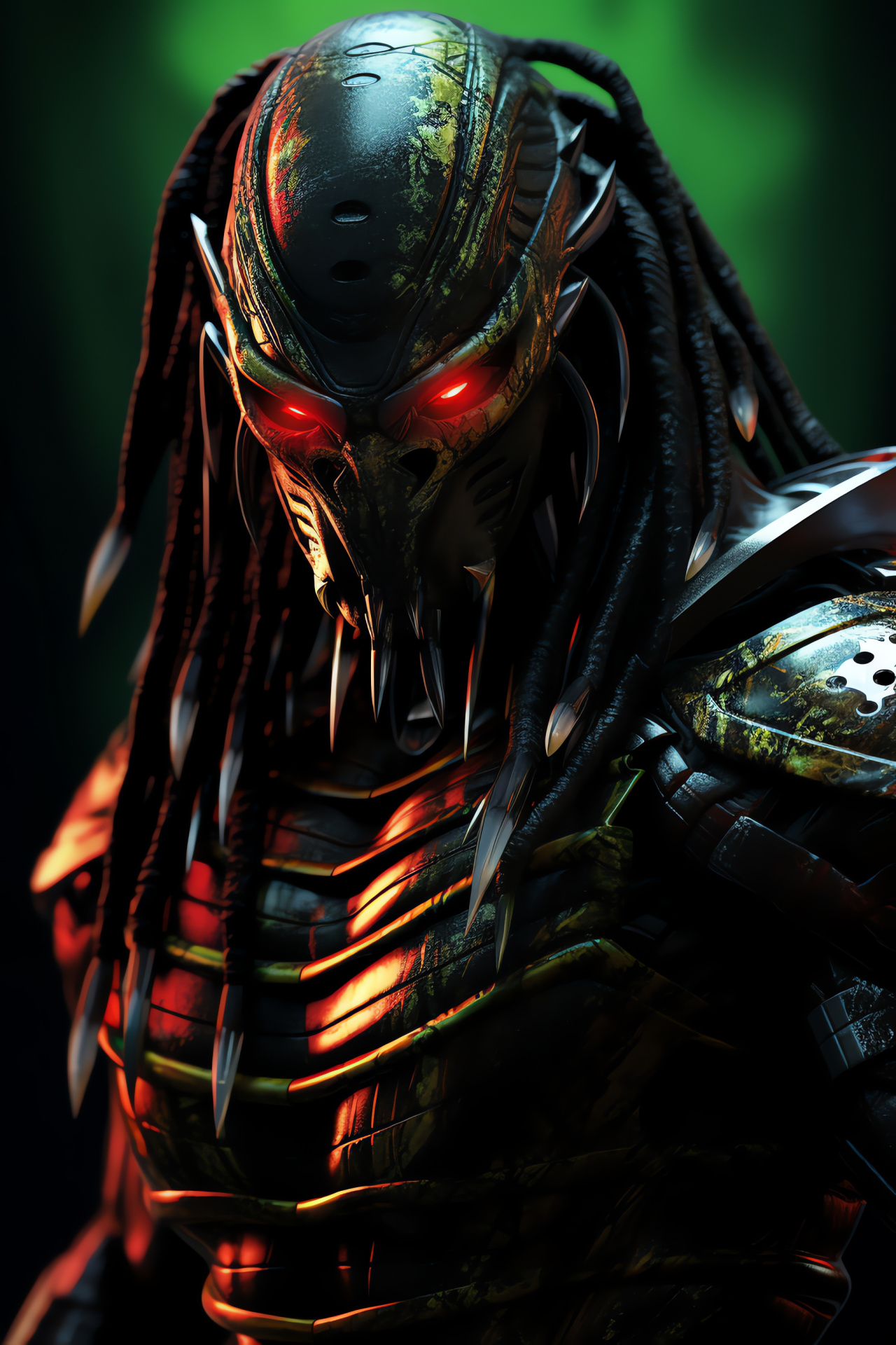 Predator species, advanced alien technology, hunter's vision, extraterrestrial biology, humanoid figure, HD Phone Wallpaper