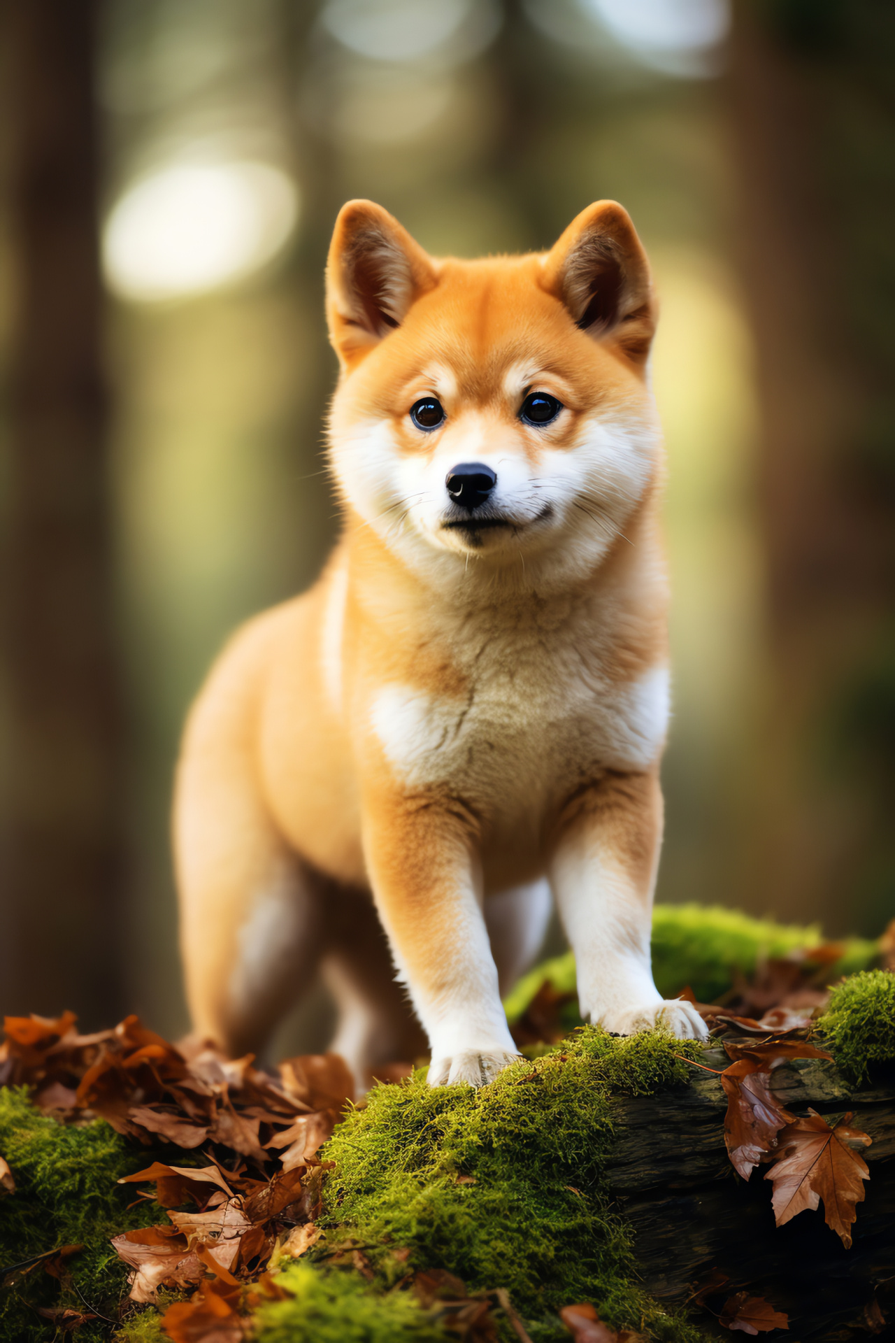 Attentive Shiba Inu, Dog coat characteristics, Groomed pet, Canine breed specifics, Fluffy appearance, HD Phone Image