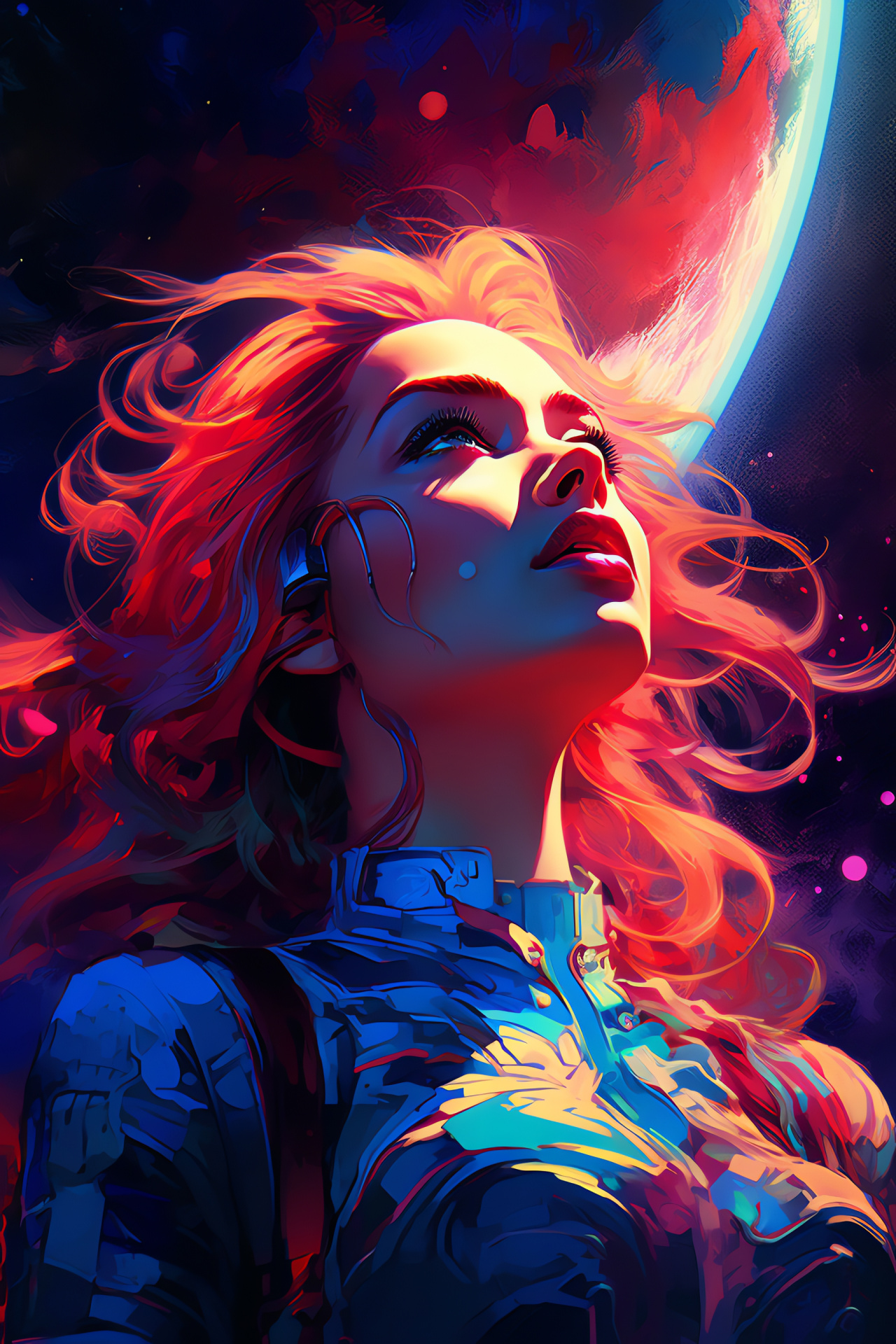 Cosmic celestial bodies, Asteroid Psyche, Planetary luminosity, Fluorescent cosmic display, Space orb ambiance, HD Phone Image