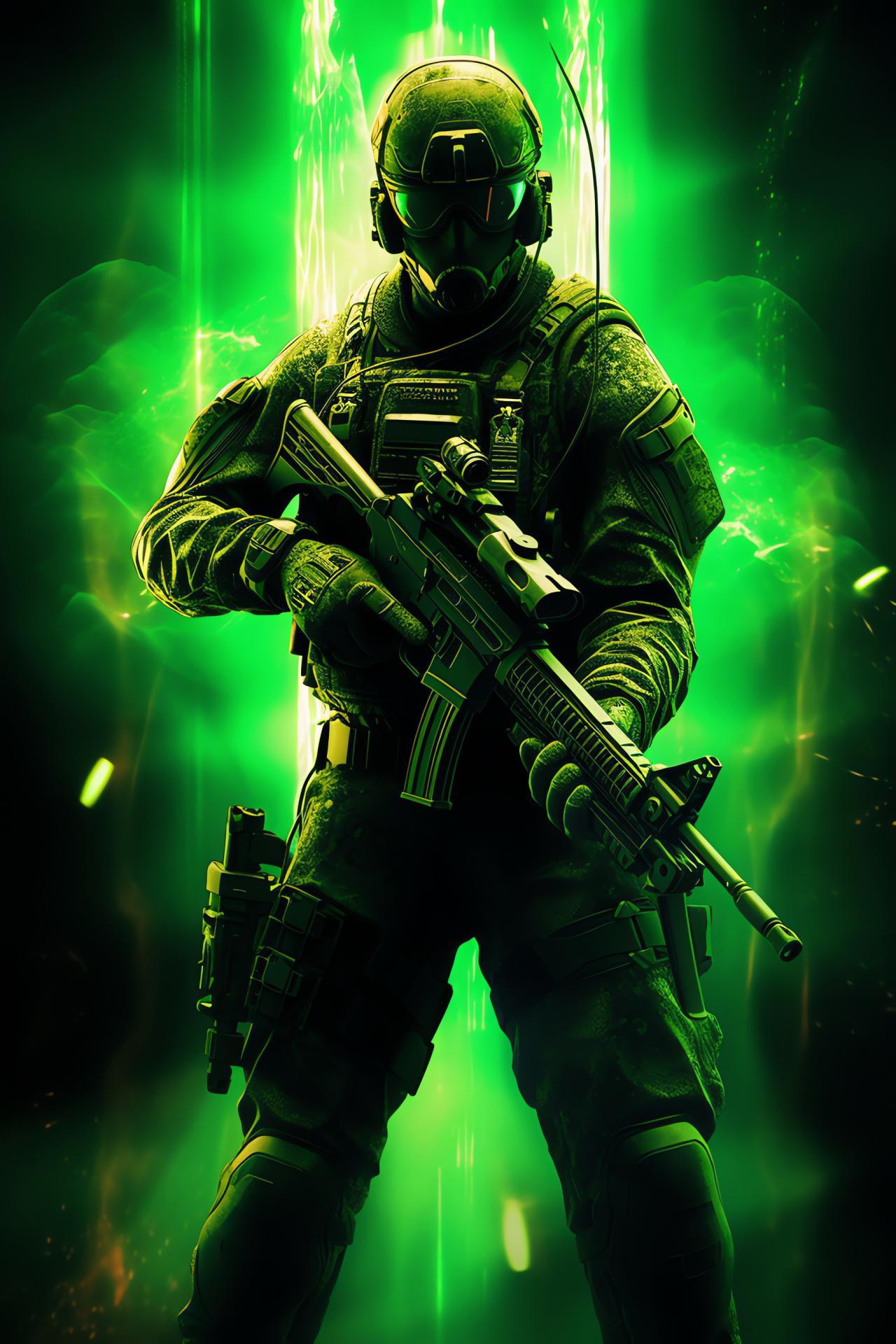 Modern Warfare 2, Armed combatant, Lethal posture, Striking details, Tactical environment, HD Phone Image