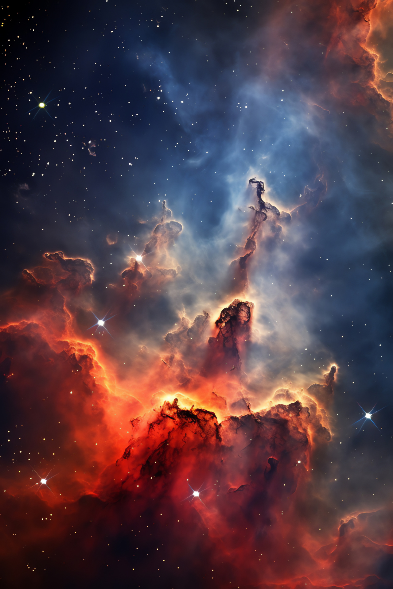 North America Nebula image, Emission nebula presentation, Cygnus constellation highlight, Celestial photography, Nebula silhouette, HD Phone Image