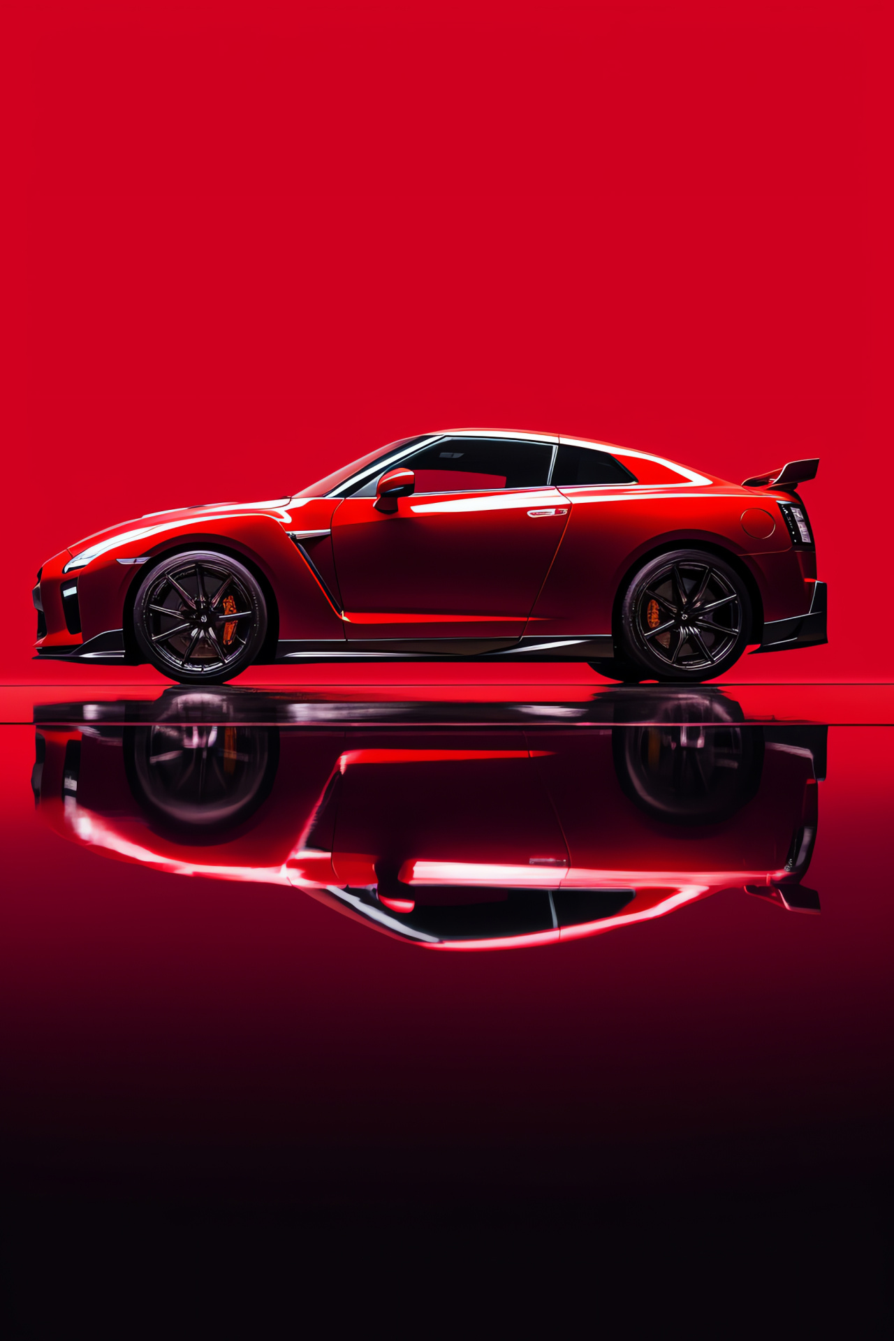 Nissan GTR R35, Speed capability, Twin-turbo engine, Japanese engineering, Red sports car, HD Phone Wallpaper