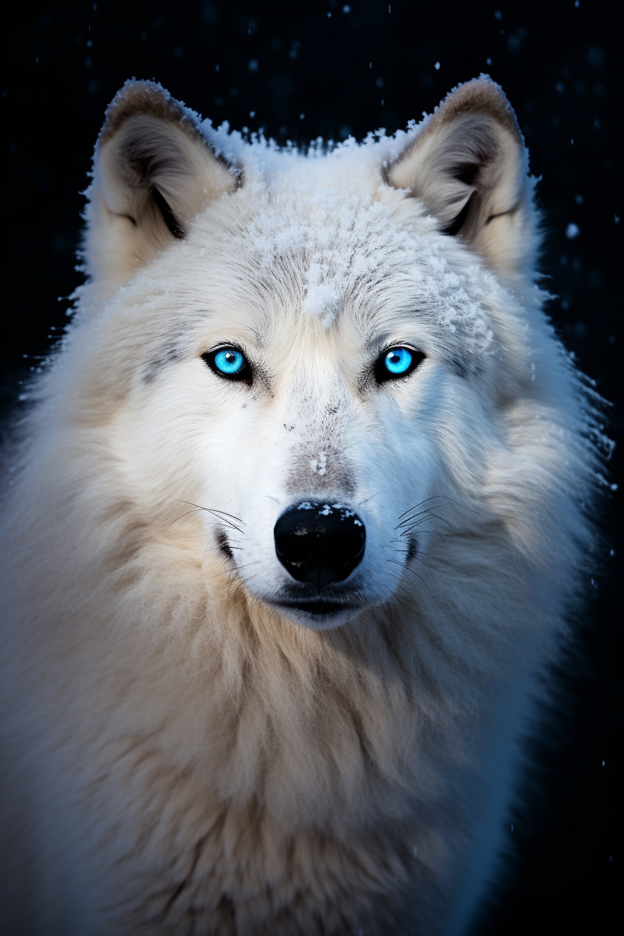 Arctic wolf, polar wildlife, fluffy coat, snow-blanketed ground, icy habitat, HD Phone Wallpaper