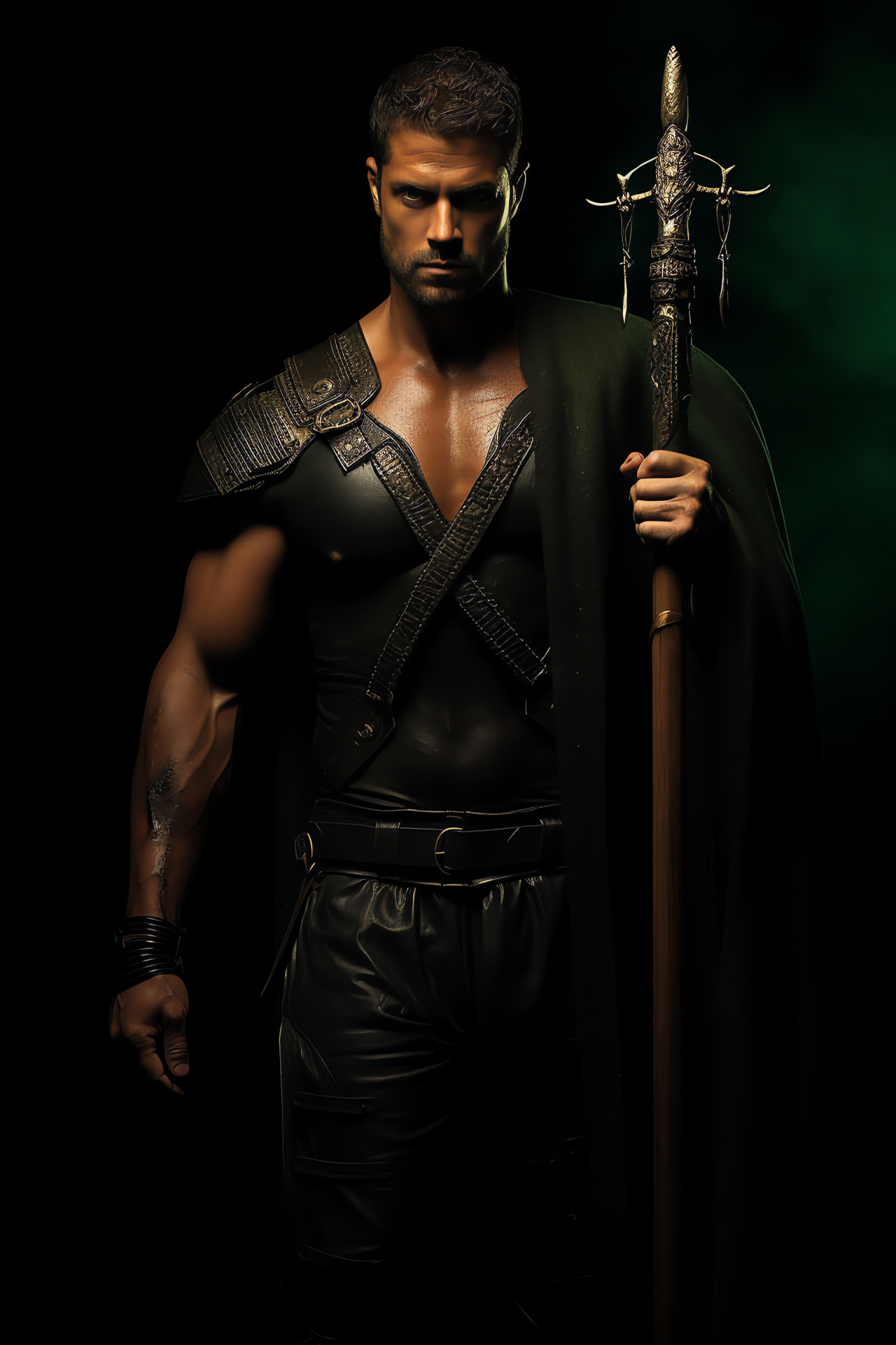 Crixus gladiator might, Gallic warrior, arena champion, imposing training stance, fierce combatant, HD Phone Image