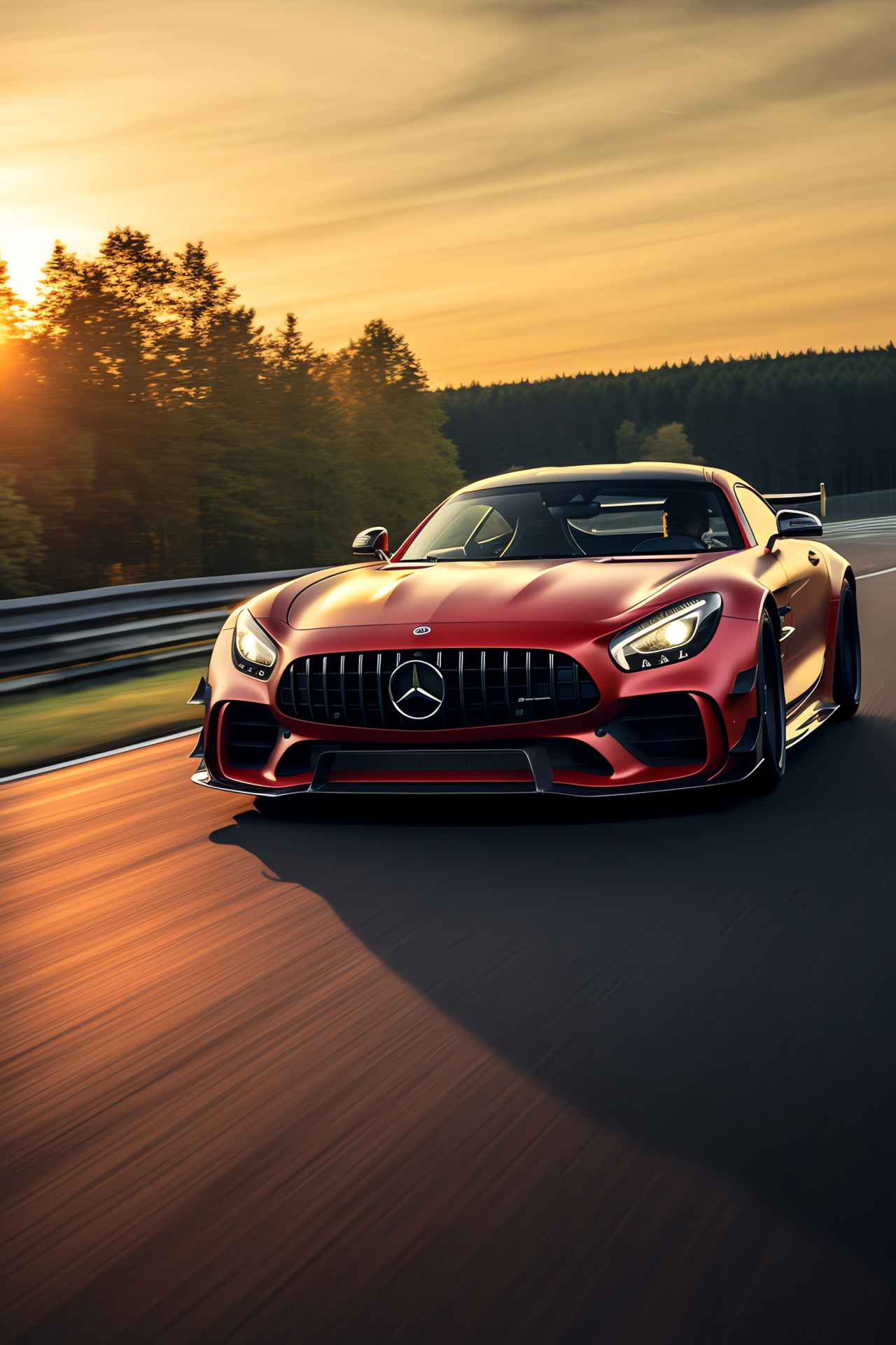 Mercedes-AMG GT Black Series, German sports car, Autobahn dynamics, High-speed driving, Performance vehicle, HD Phone Wallpaper