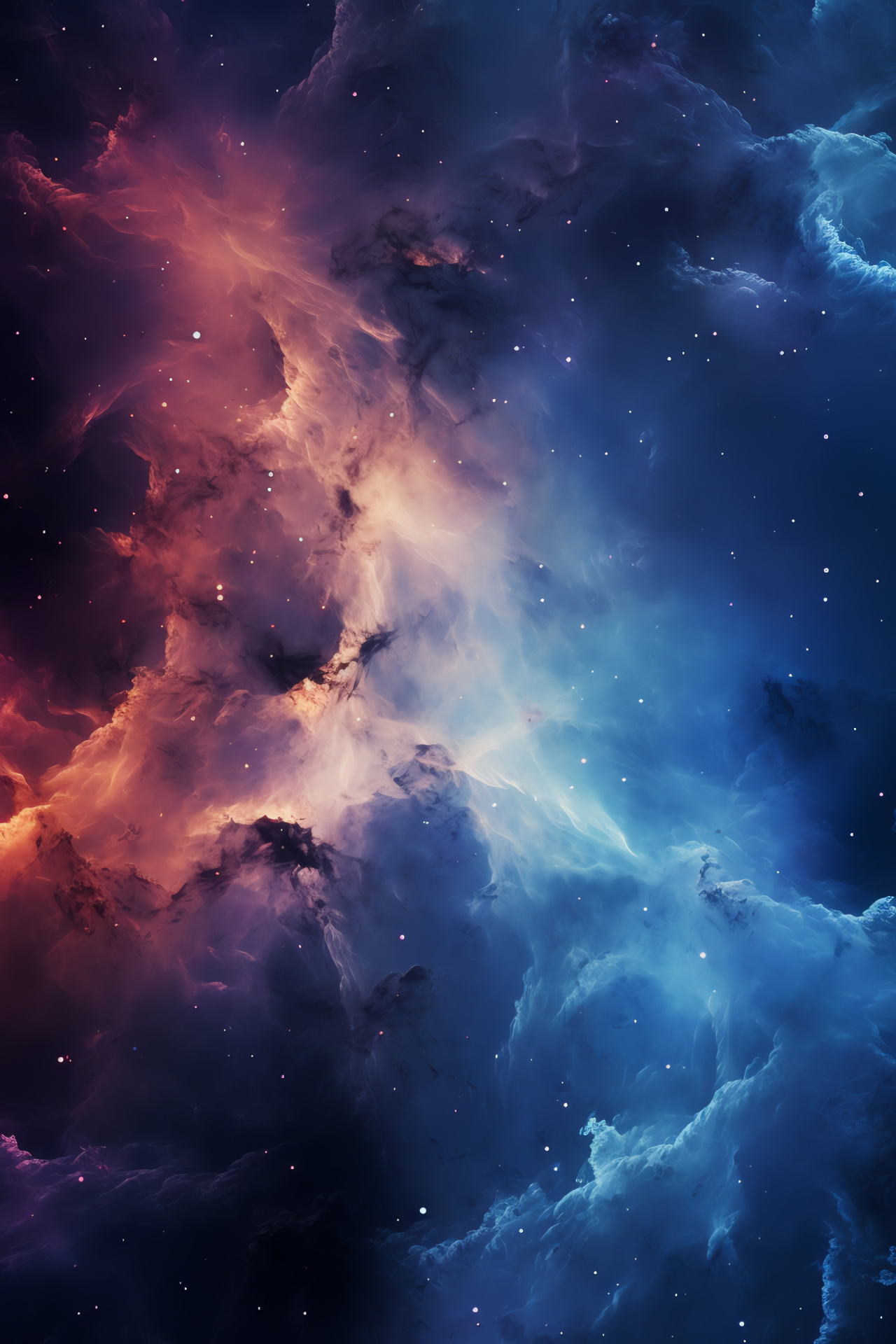 Cosmic cloud, Nebula formation, Interstellar dust, Star nursery, Celestial artwork, HD Phone Image