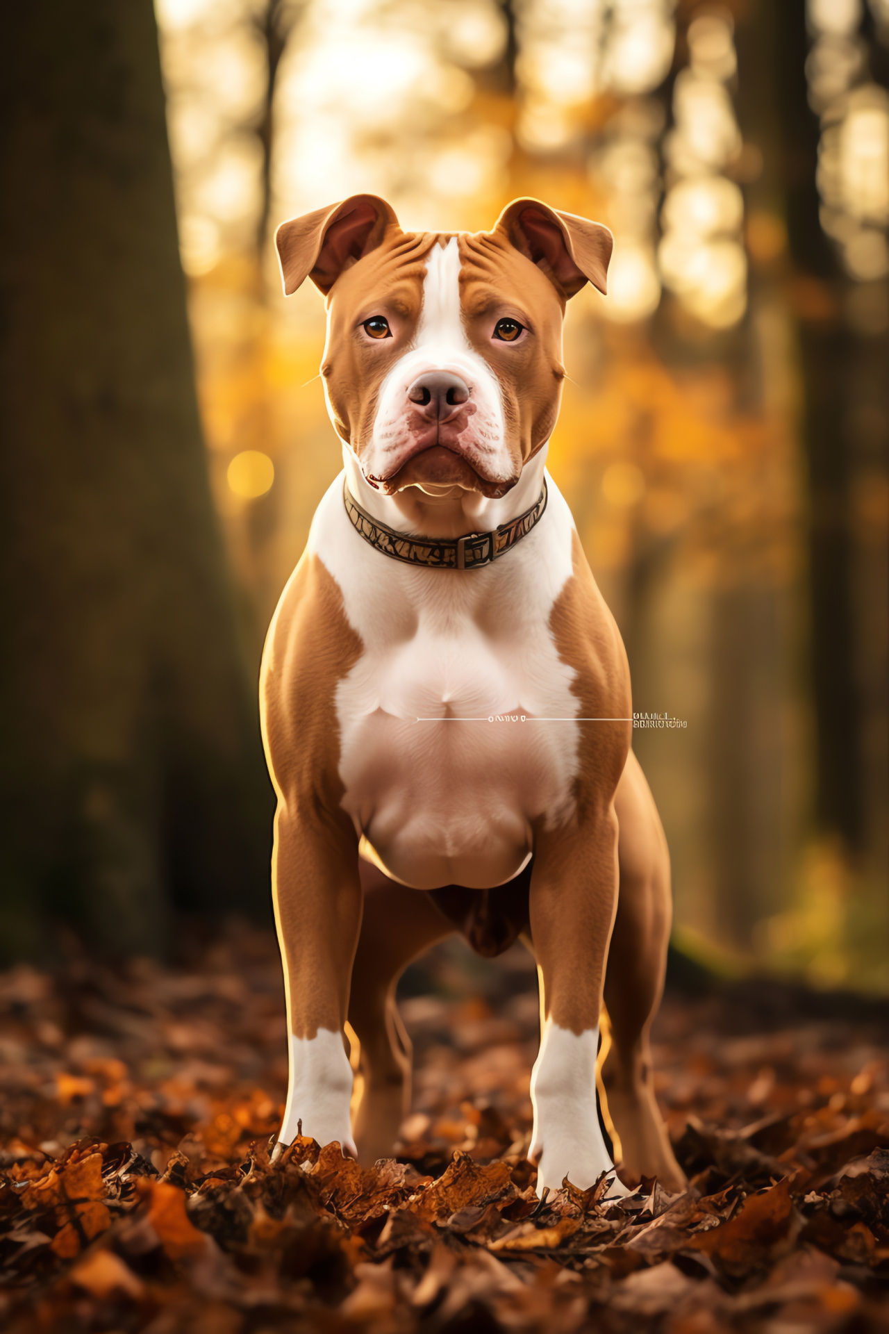 Cherished Pitbull, Warm fawn coat, Companionable countryside presence, Thick canine fur, Secure animal friendship, HD Phone Image