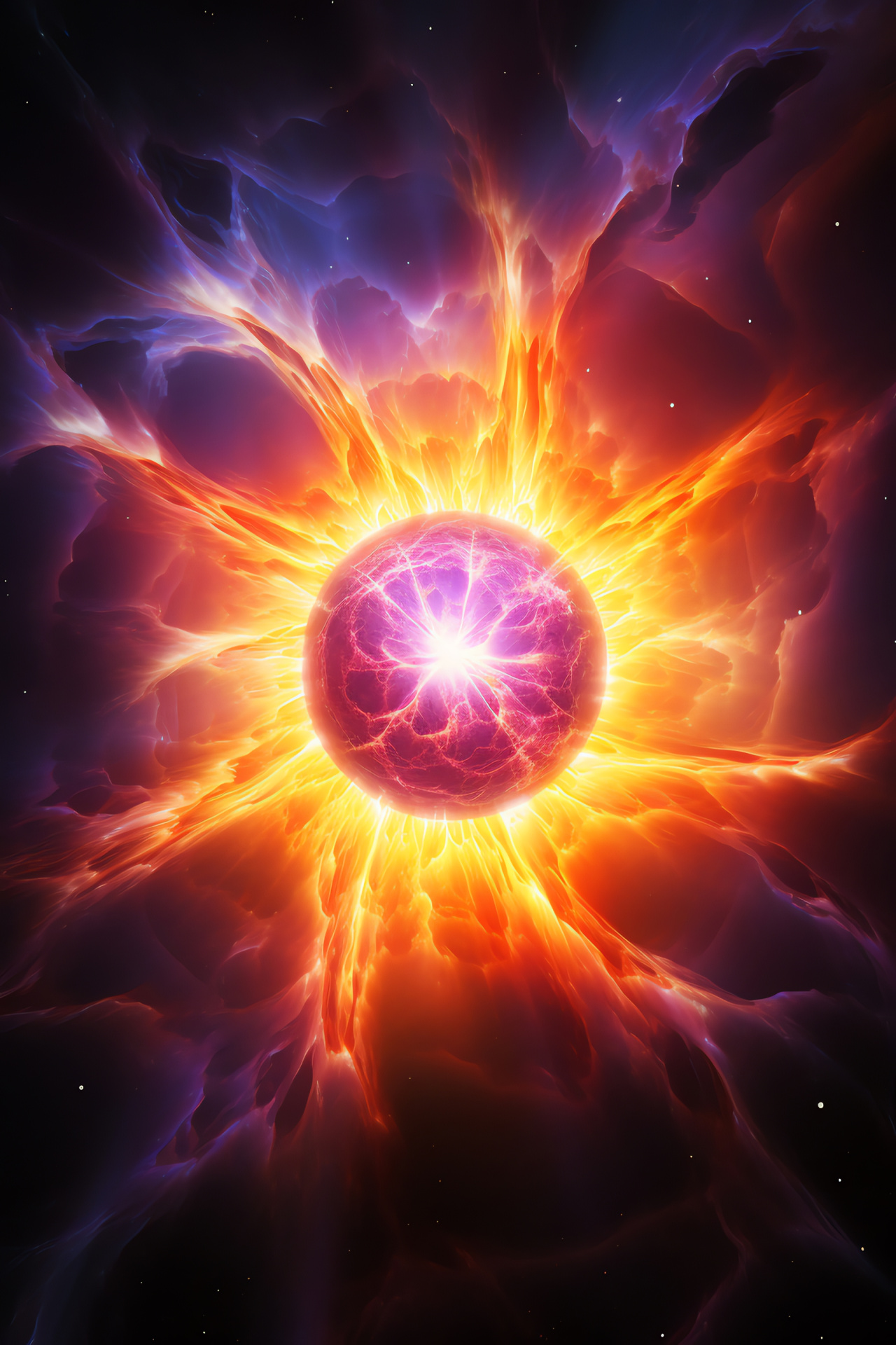 Supernova spectacle, Cosmic explosion, Astral radiance, Celestial remnant, Luminous event, HD Phone Image