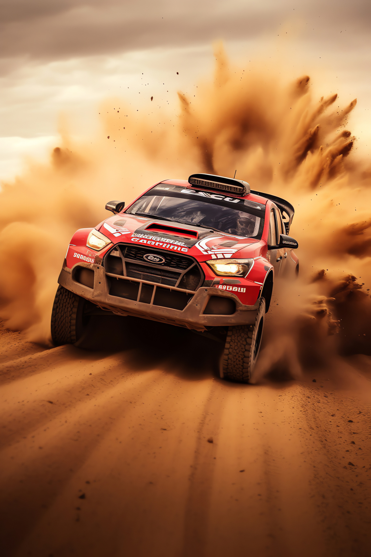 Rally Car, Dakar competition, Sand terrain, Automotive race, Off-road adventure, HD Phone Image