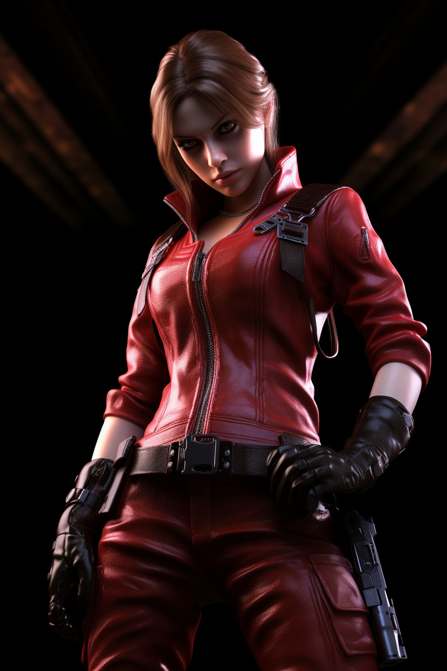 Claire Redfield character, Survival horror game, Handgun equipped, Focused gaze, Resident Evil series, HD Phone Wallpaper